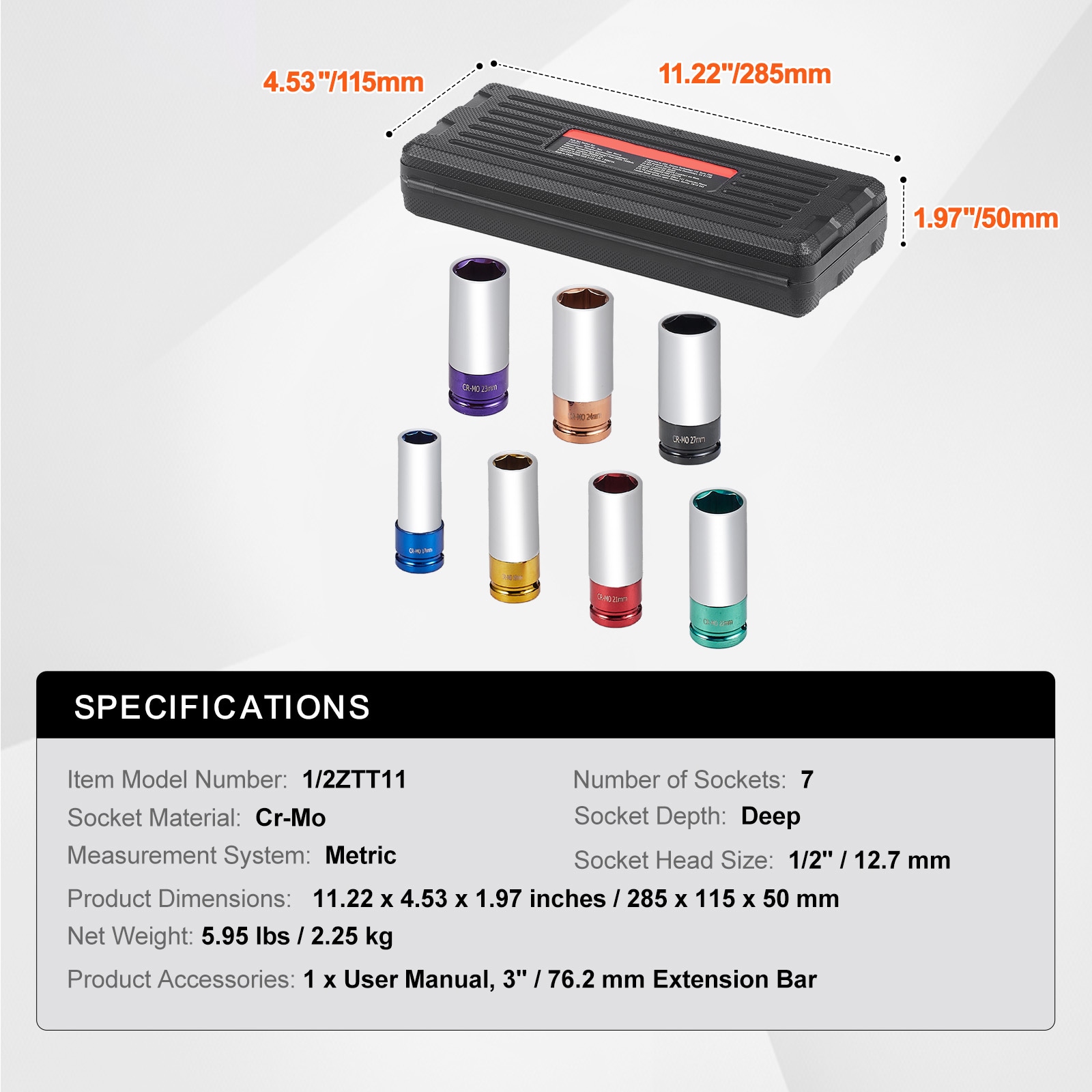 VEVOR SCZLMTTTELM106230V0 Impact-Socket-Sets - View #7