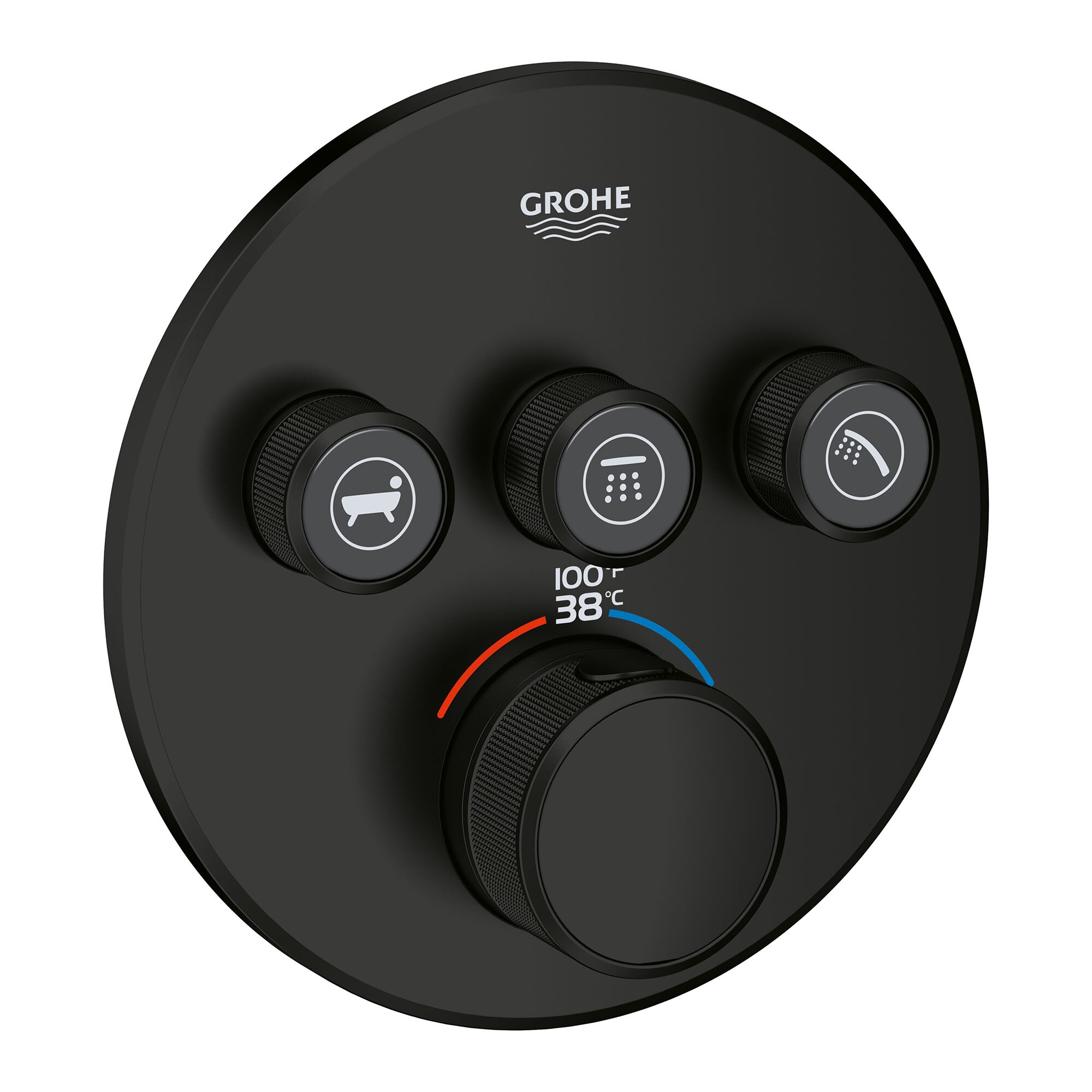 GROHE 291382430 Matte Black Sold separately Sold separately 6.25-Inches Shower Faucet