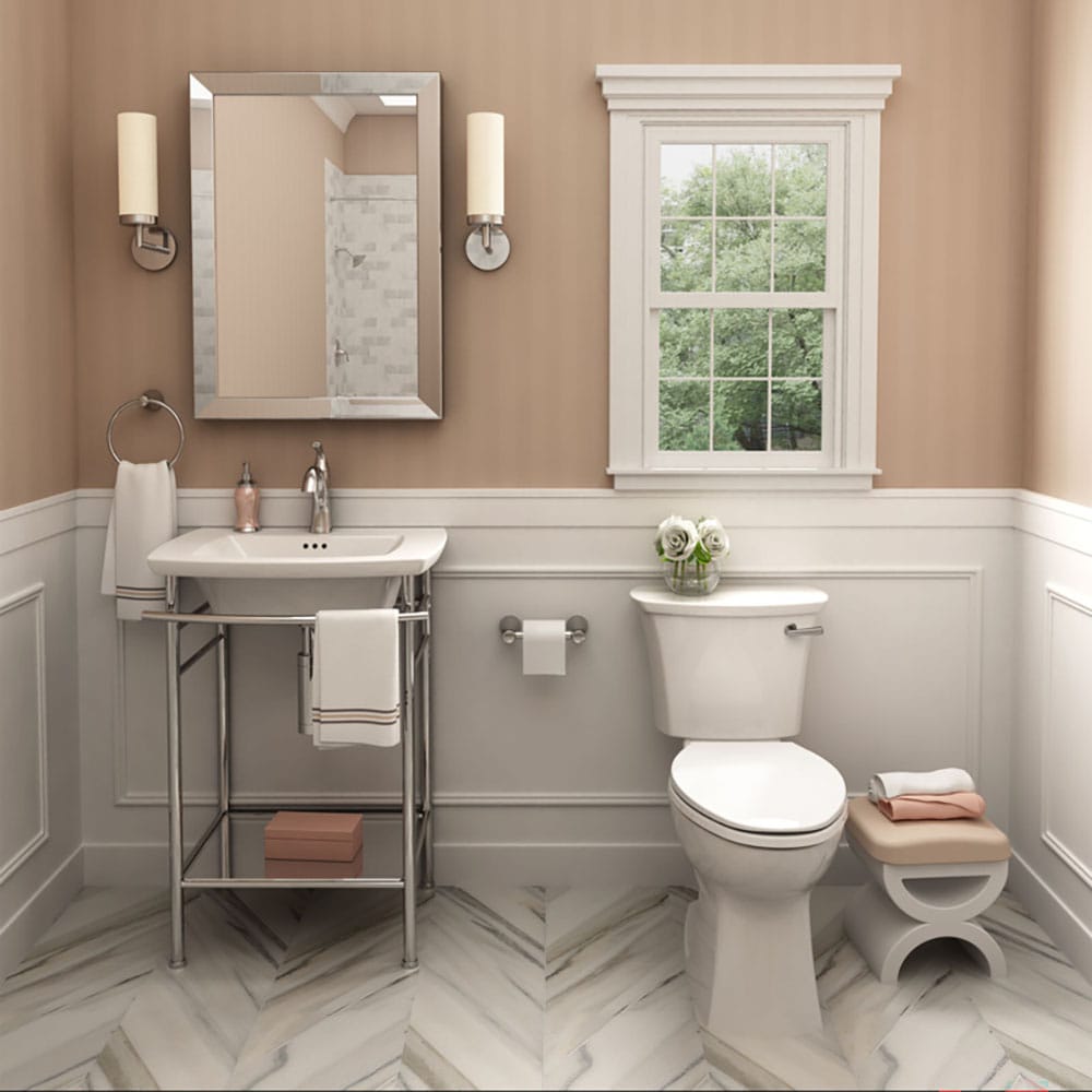 Edgemere White Elongated High Efficiency Floor Mounted Toilet