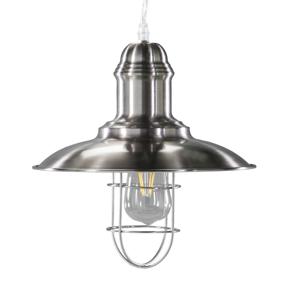 Boston Loft Furnishings ATG8083 Brushed nickel Modern/contemporary Bell Medium Hanging Pendant light