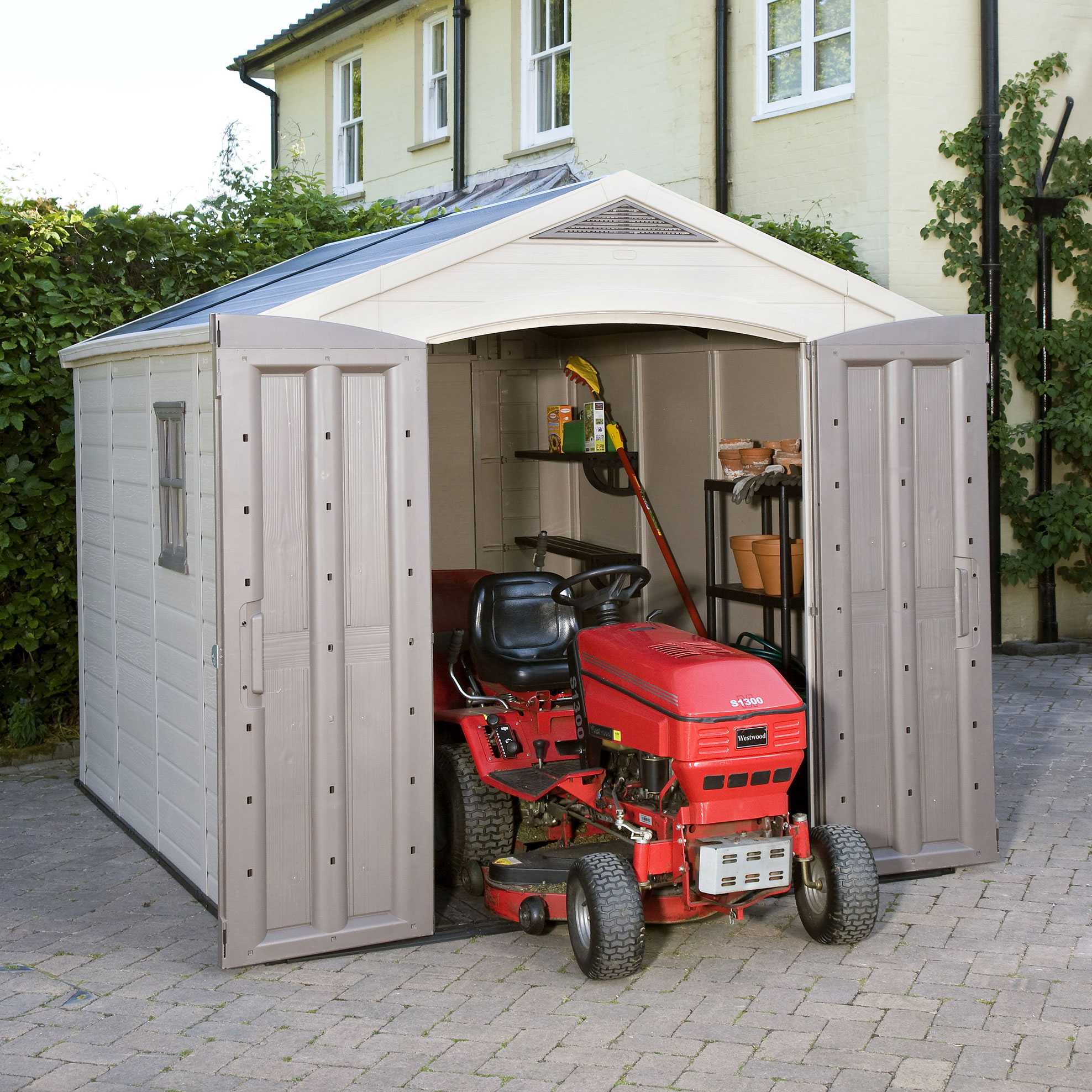 Keter Keter Factor Plastic Garden Shed 10 Year Guarantee 8x6 8x8 8x11ft Free Delivery 