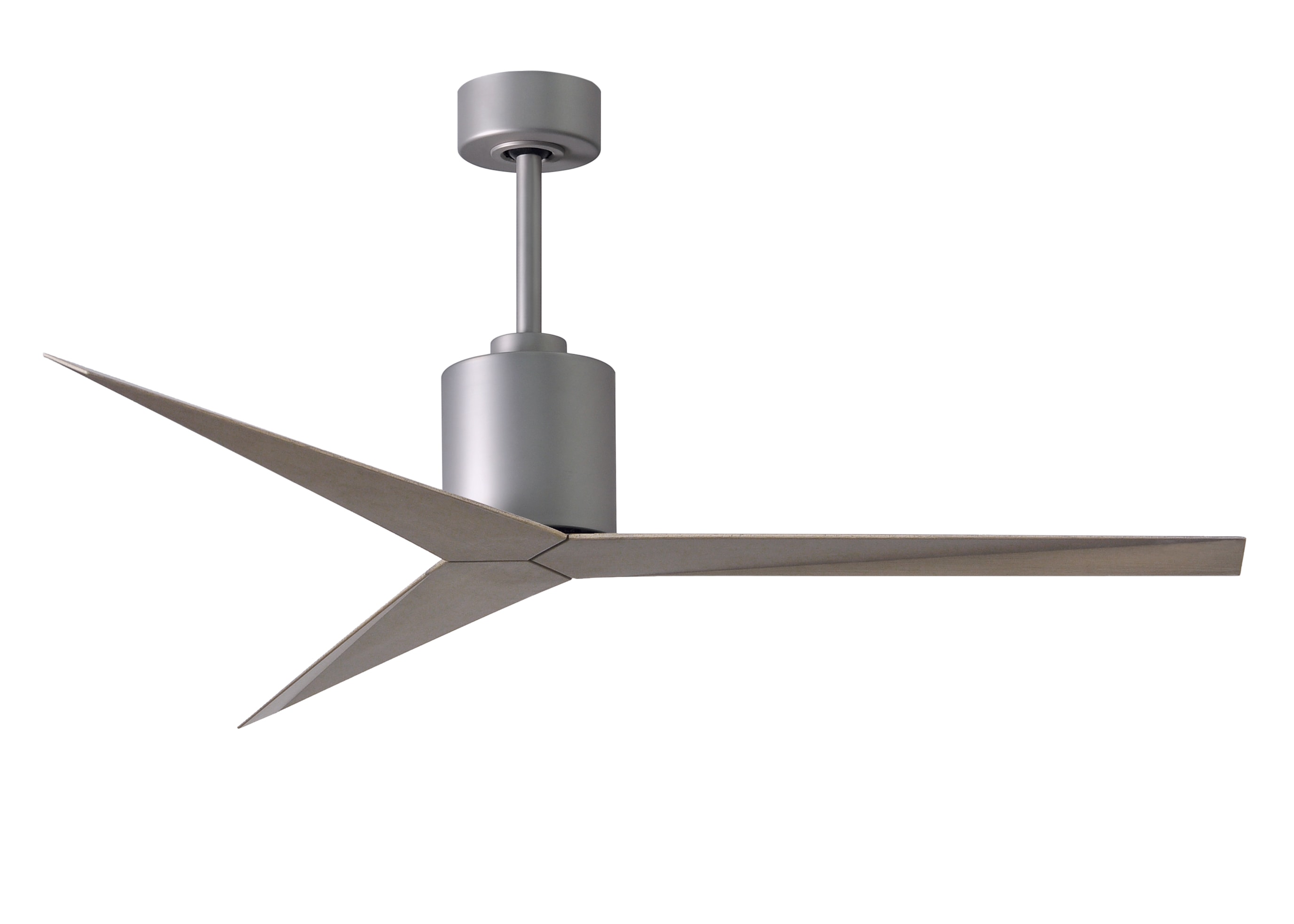 Matthews Fan Company EK-BN-GA Eliza 56-in Outdoor Brushed Nickel with Gray Ash Blades Ceiling Fan Without Light - Remote Included ( 3 -Blade )