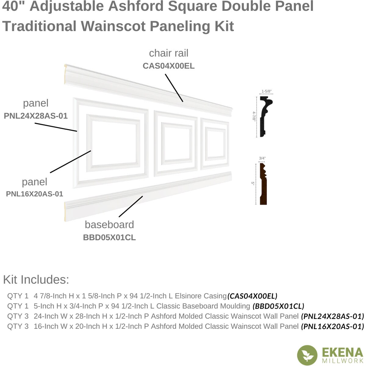 Ekena Millwork HBW16X16X250DCH Wall-Panels - View #13