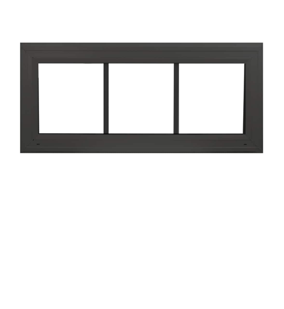 Heritage HPB3012G7DP50JSC3/1 Transom Window Black 30-in x 12-in Double Pane with grids G7 DP Rating 50 W1H1 Standard Glass Clear