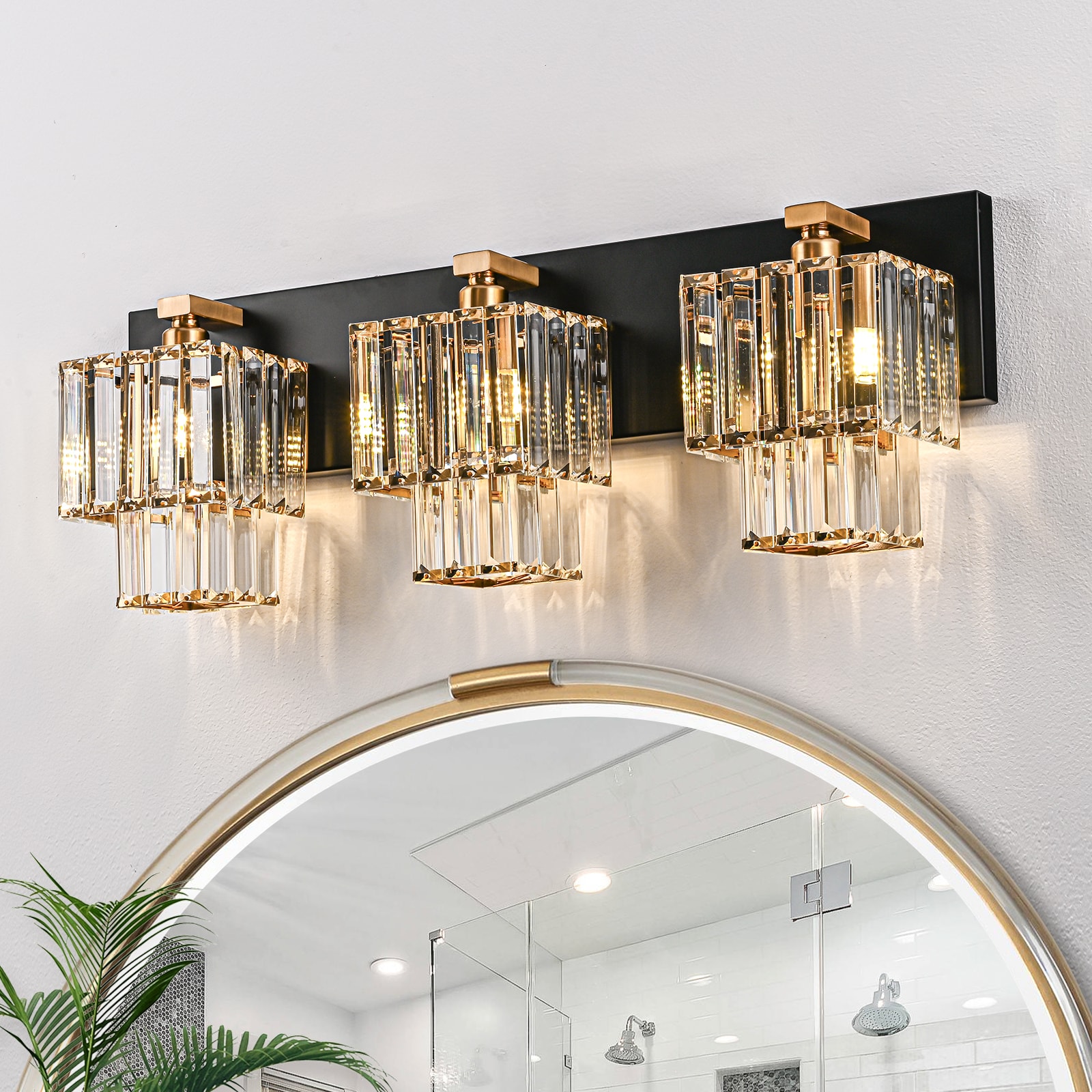 EDISLIVE YL81058248 23.6-in 3 -Light Matte Black Modern/contemporary Vanity light