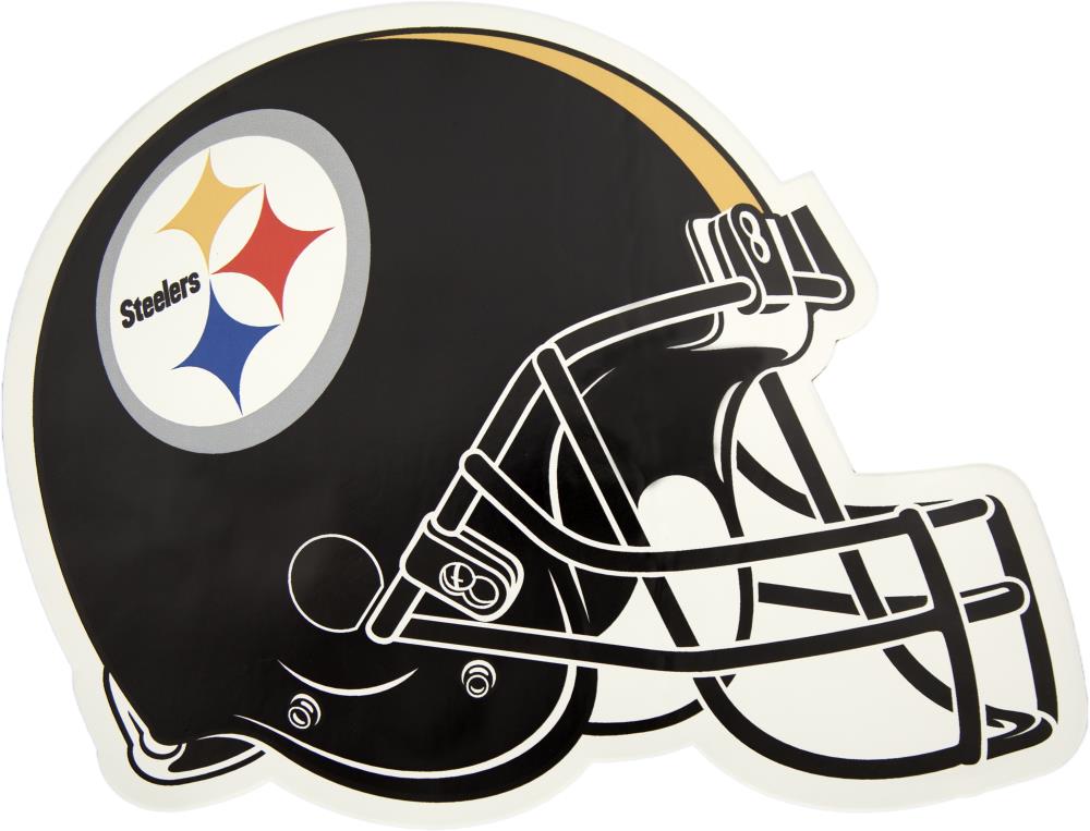 : Pittsburgh Steelers Wooden Football Helmet Sign by