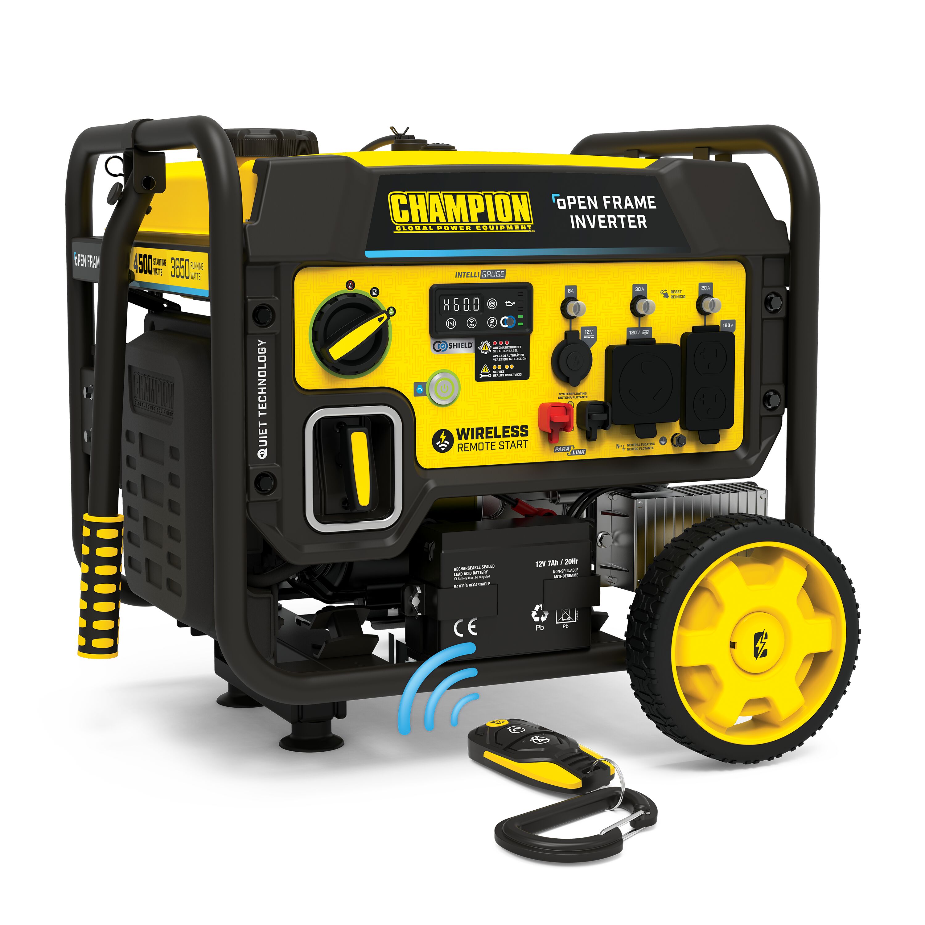 Champion Power Equipment CO Shield Wireless Remote Start Quiet Technology 4500-Watt Single Fuel (Gasoline) Inverter Generator 201054 Sansujyuku sansujyuku.com