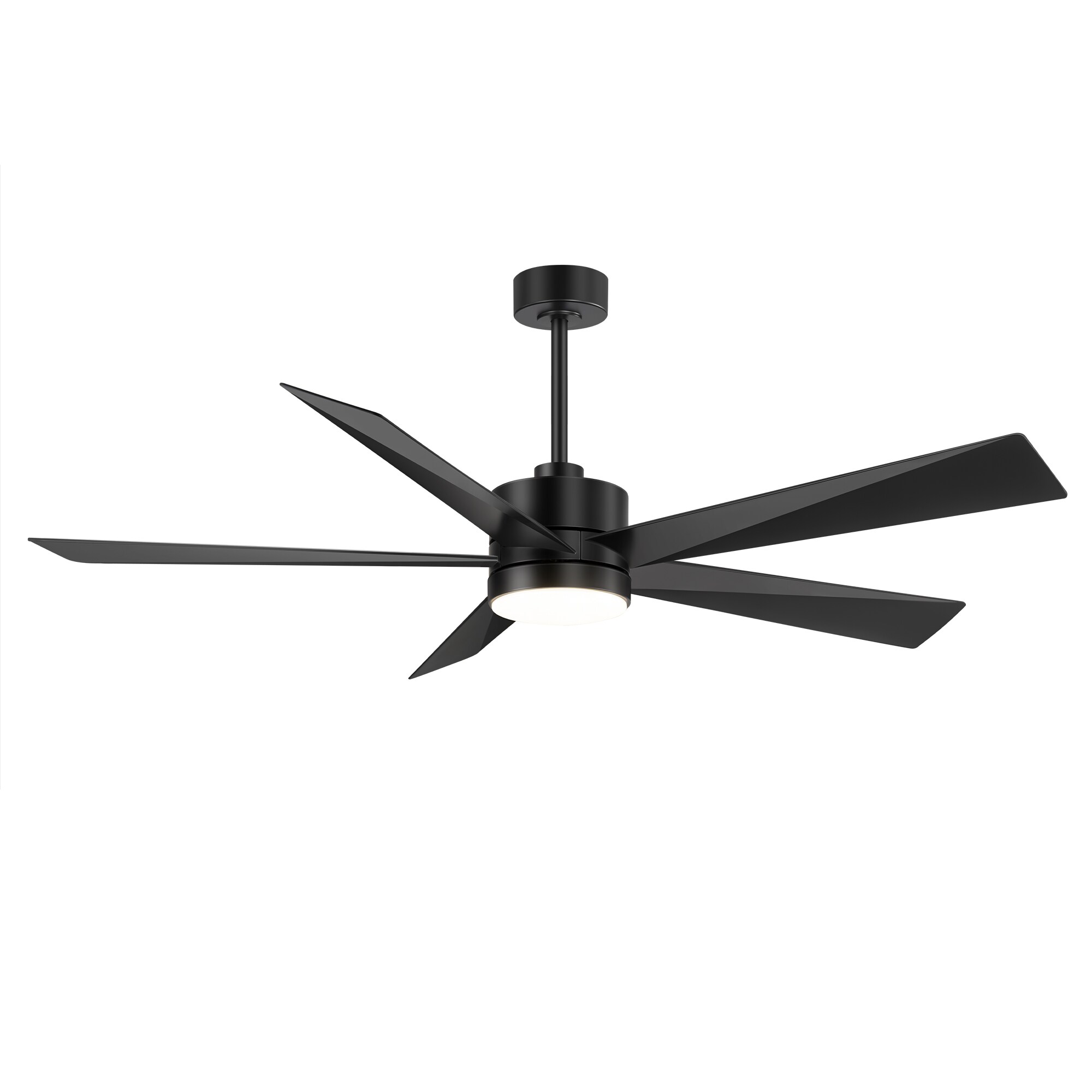 Breezary 65-in Color-Changing Integrated LED Matte Black with Black Blades Ceiling Fan With Light - Remote Included ( 5 -Blade )