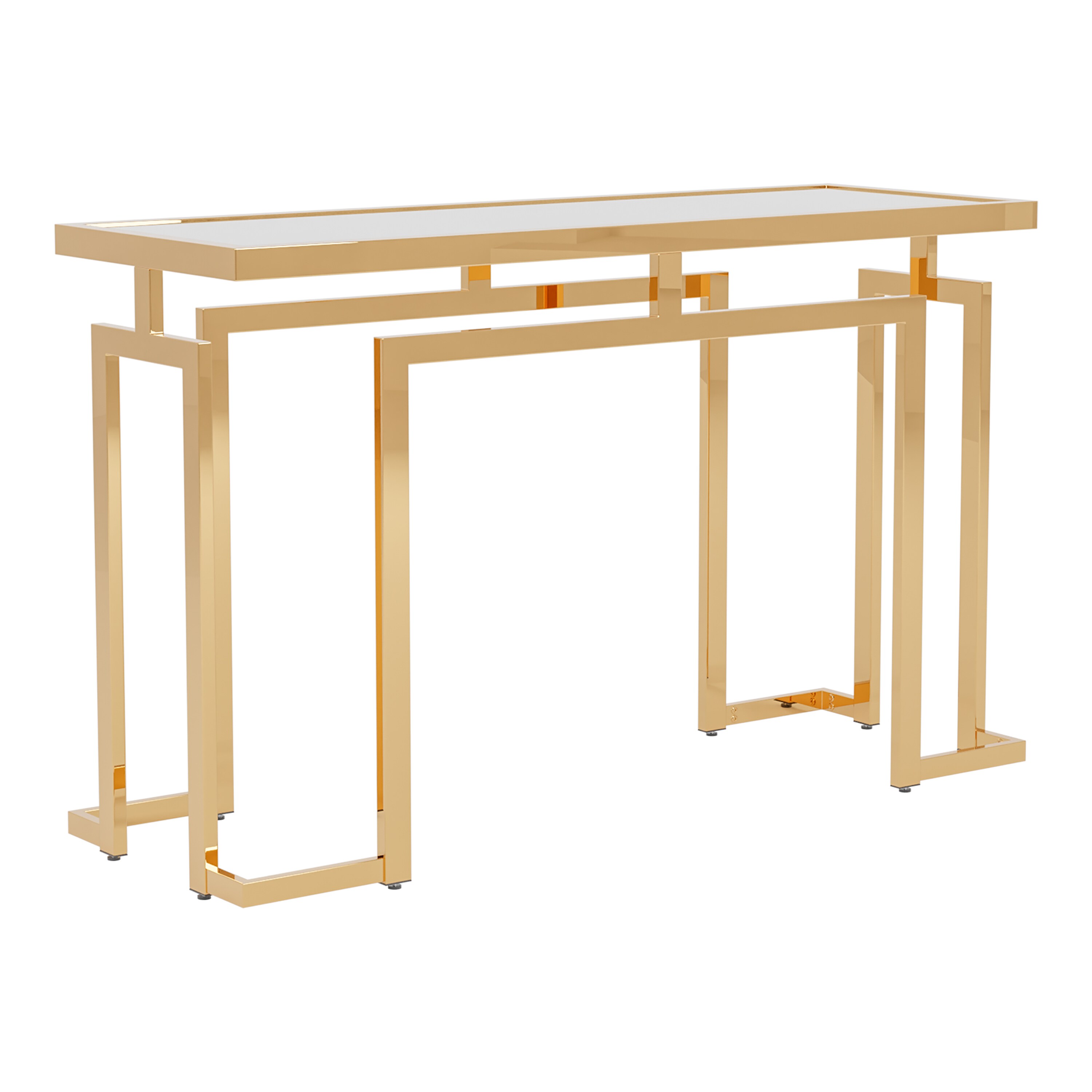 Furniture of America Alhora Modern Clear Console Table in the Console Tables  department at