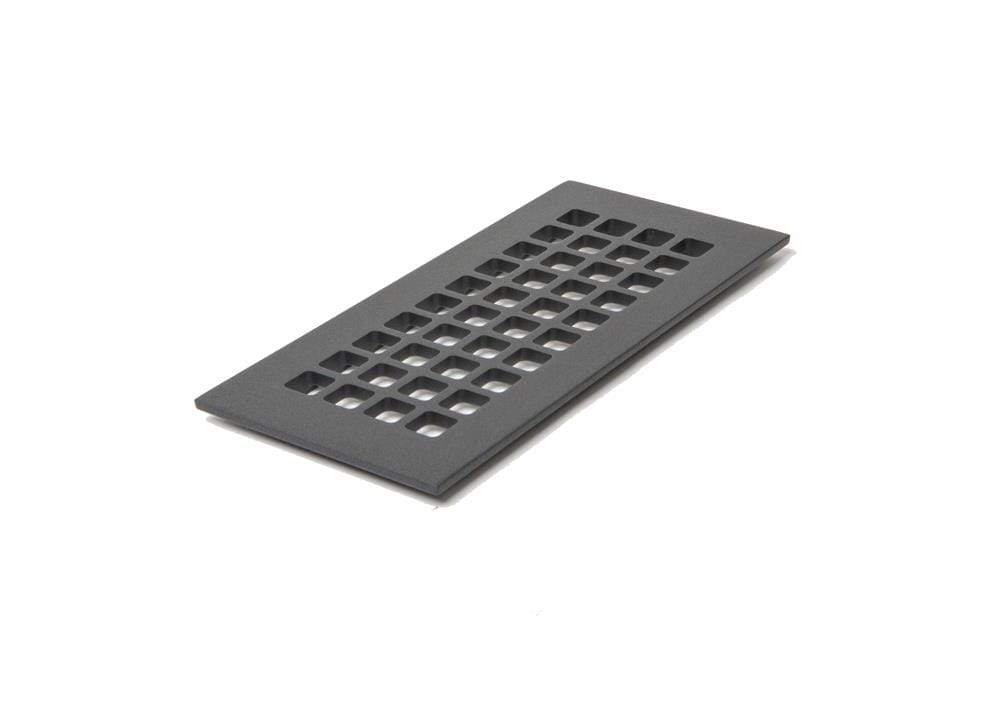 Reggio Register G616-ABNH 4-in x 14-in Aluminum Black Floor Register