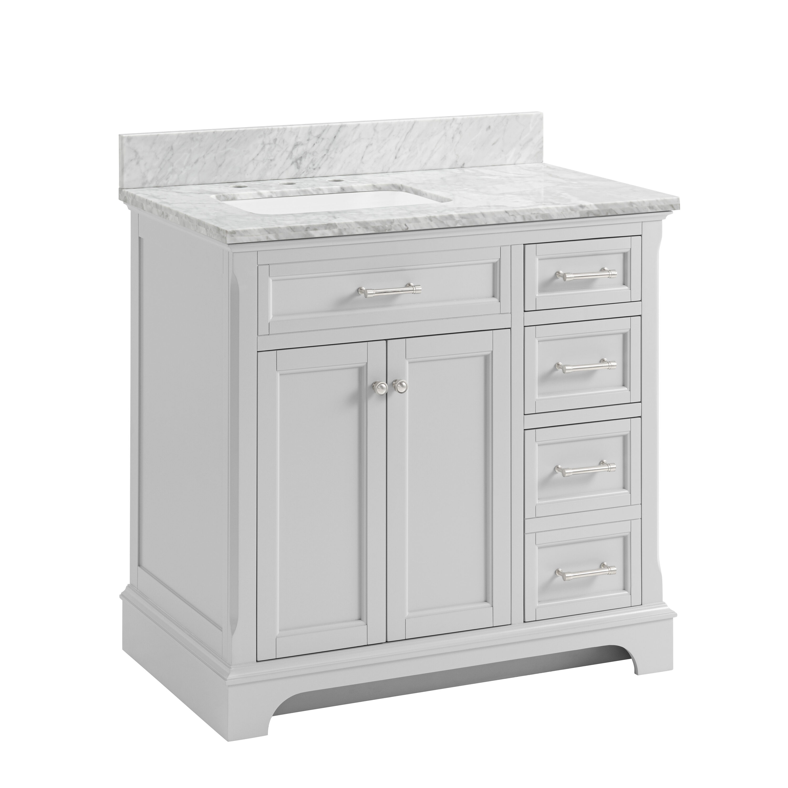 allen + roth Roveland 36-in Light Gray Undermount Single Sink Bathroom ...