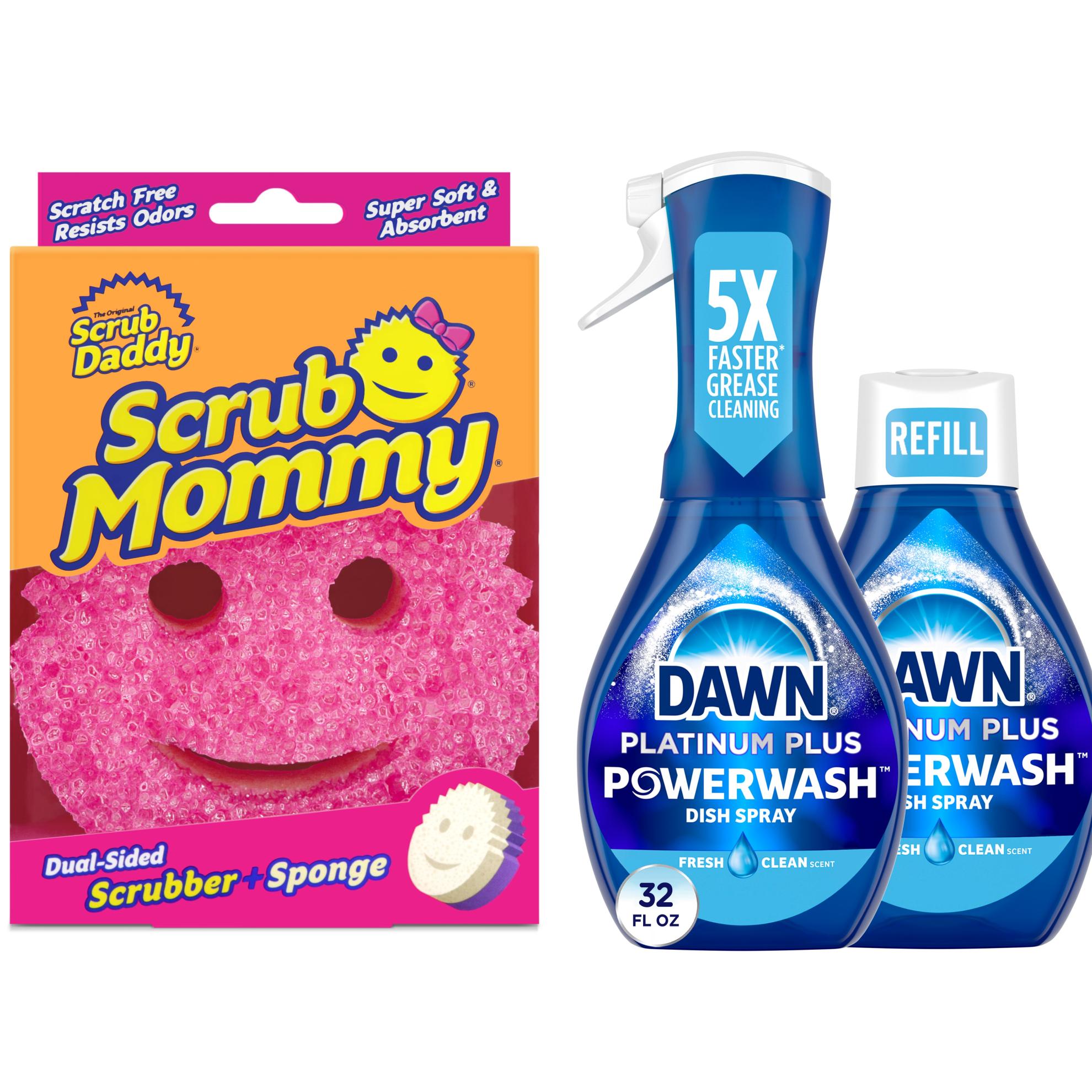 Scrub Daddy  Spray & Scrub Duo - Dawn Powerwash Starter Kit and Scrub Mommy Sponge
