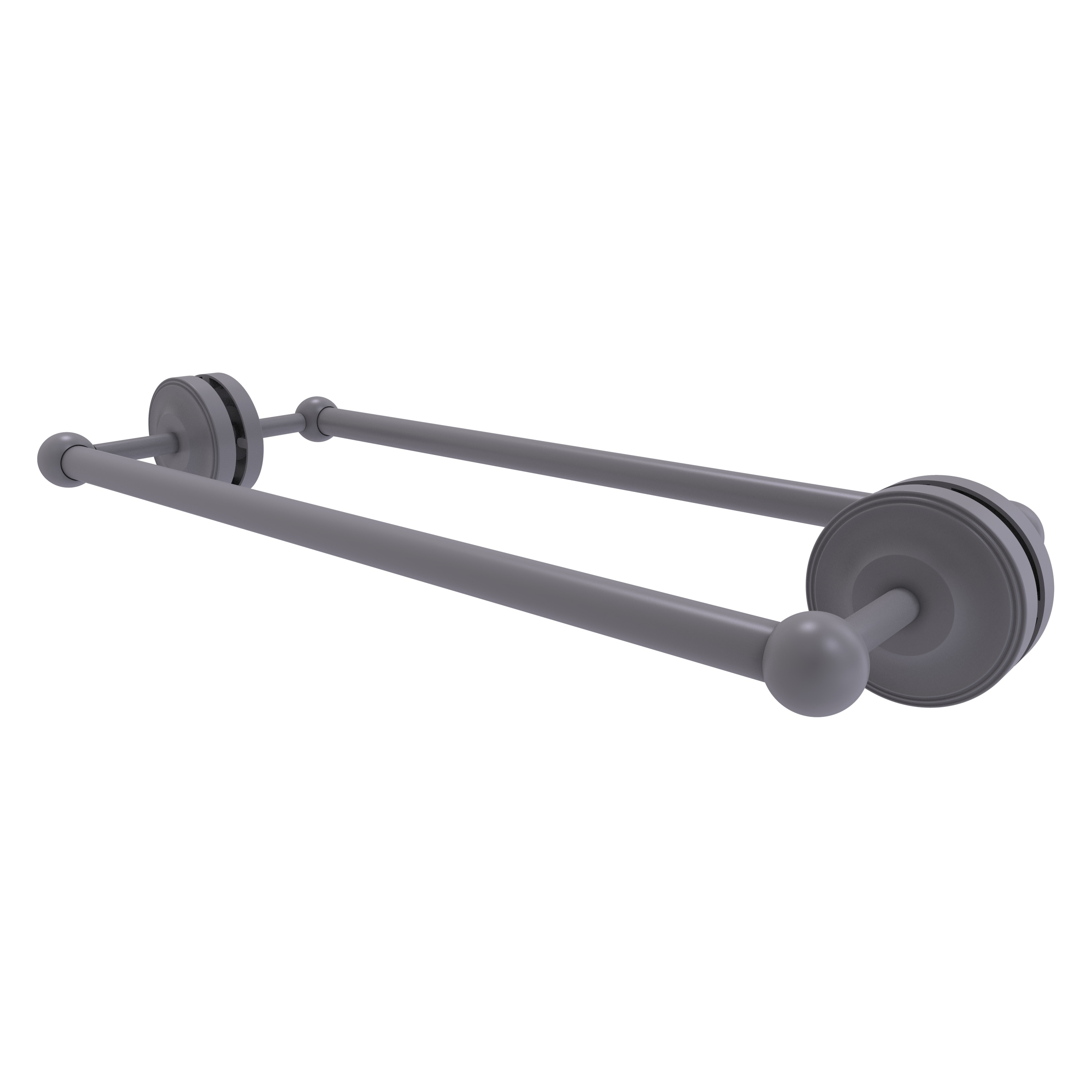 Allied Brass PR-41-BB-18-GYM Prestige Regal 18-in double Matte Gray Wall mount Double Towel Bar