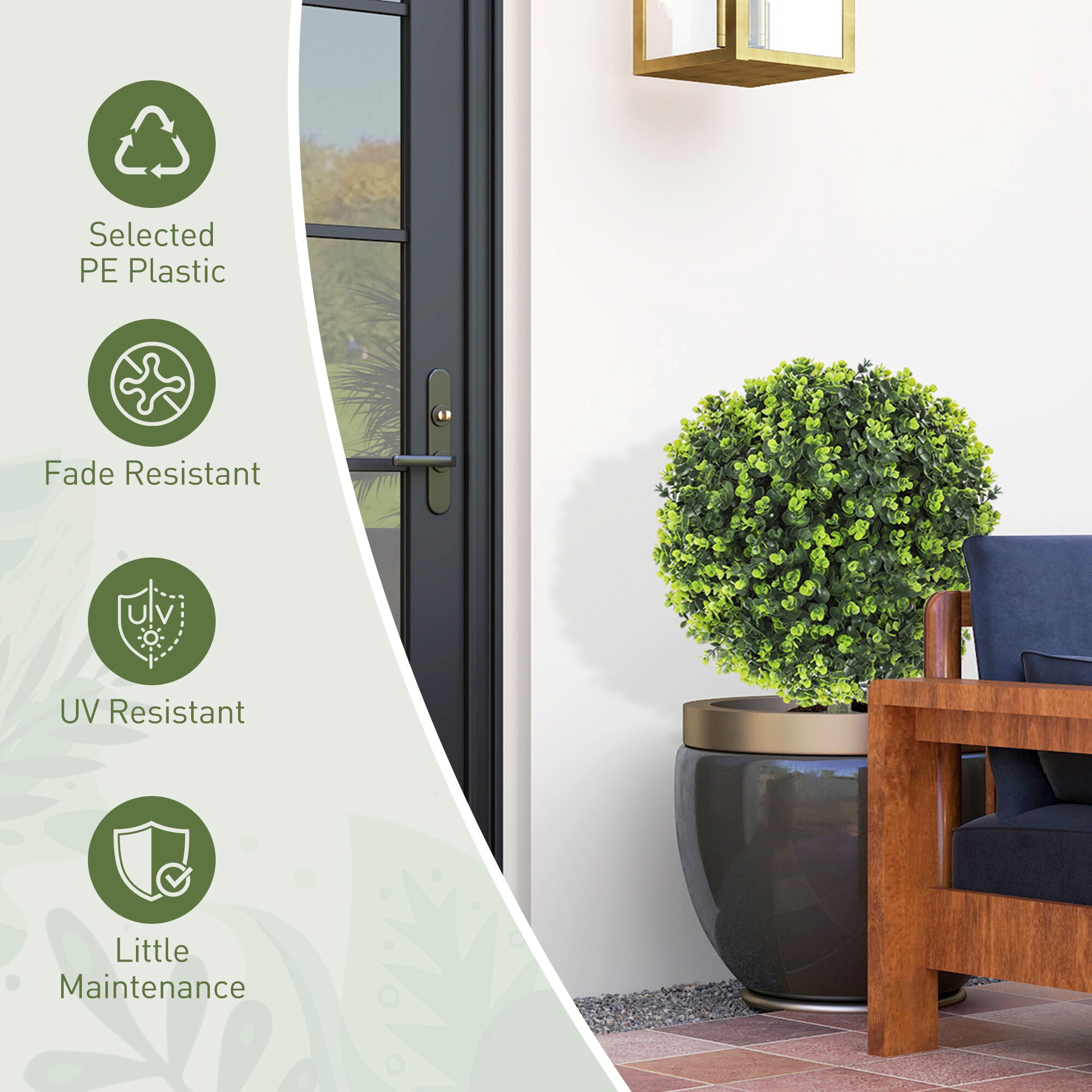 HomCom 83C-007V00GN Artificial-Plants-Trees - View #7