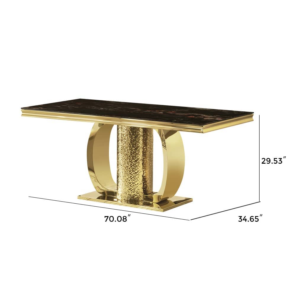 Coolbibila ERNEST-TABLE-GOLD Dining-Tables - View #3