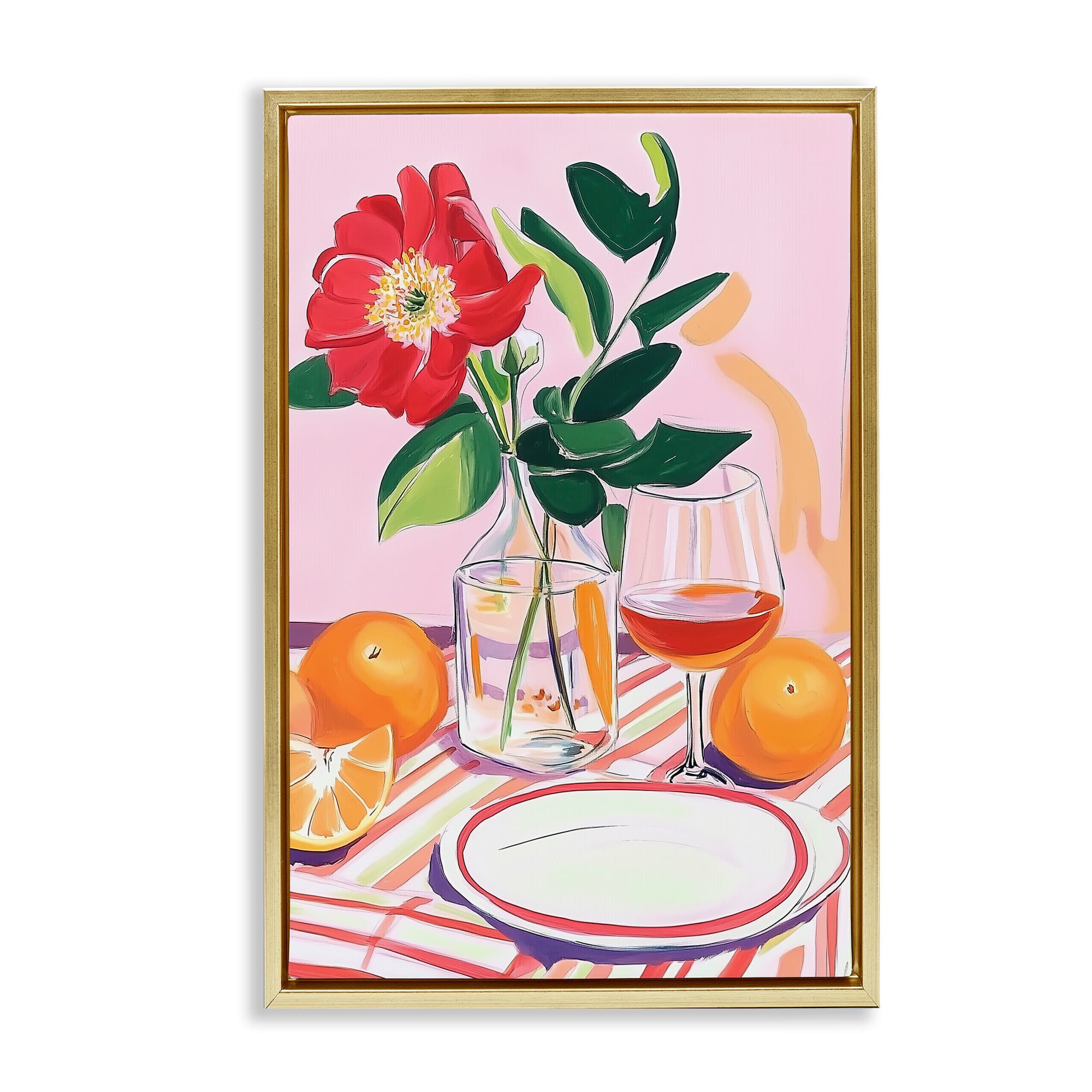 Stupell Industries BT-214-FFG-20X30 Pastel Hued Table Setting Floating Frame design by Andreas Magnusson