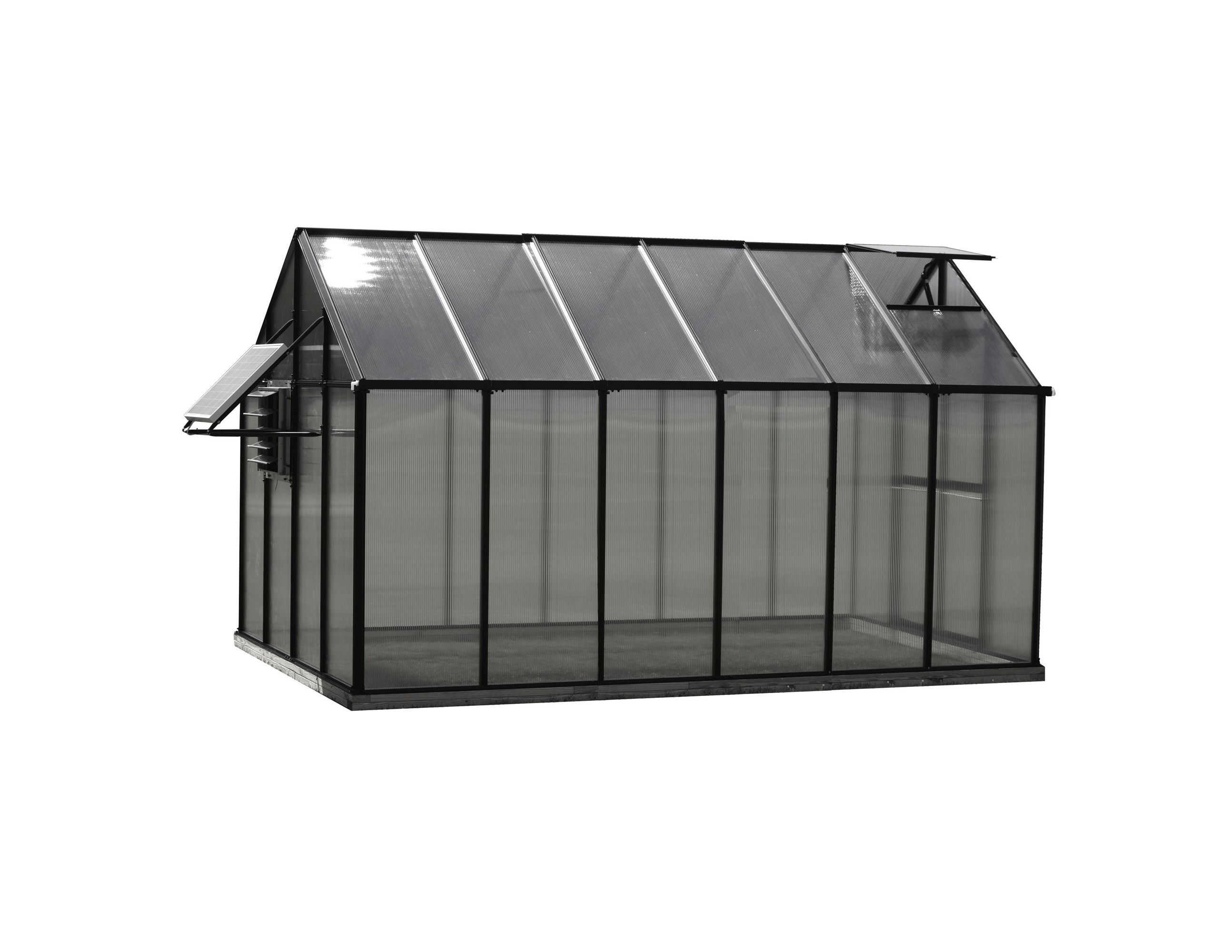 Monticello MONT-12-BK-MOJAVE RSI 12.48-ft L x 8.42-ft W x 7.5-ft H Black Greenhouse