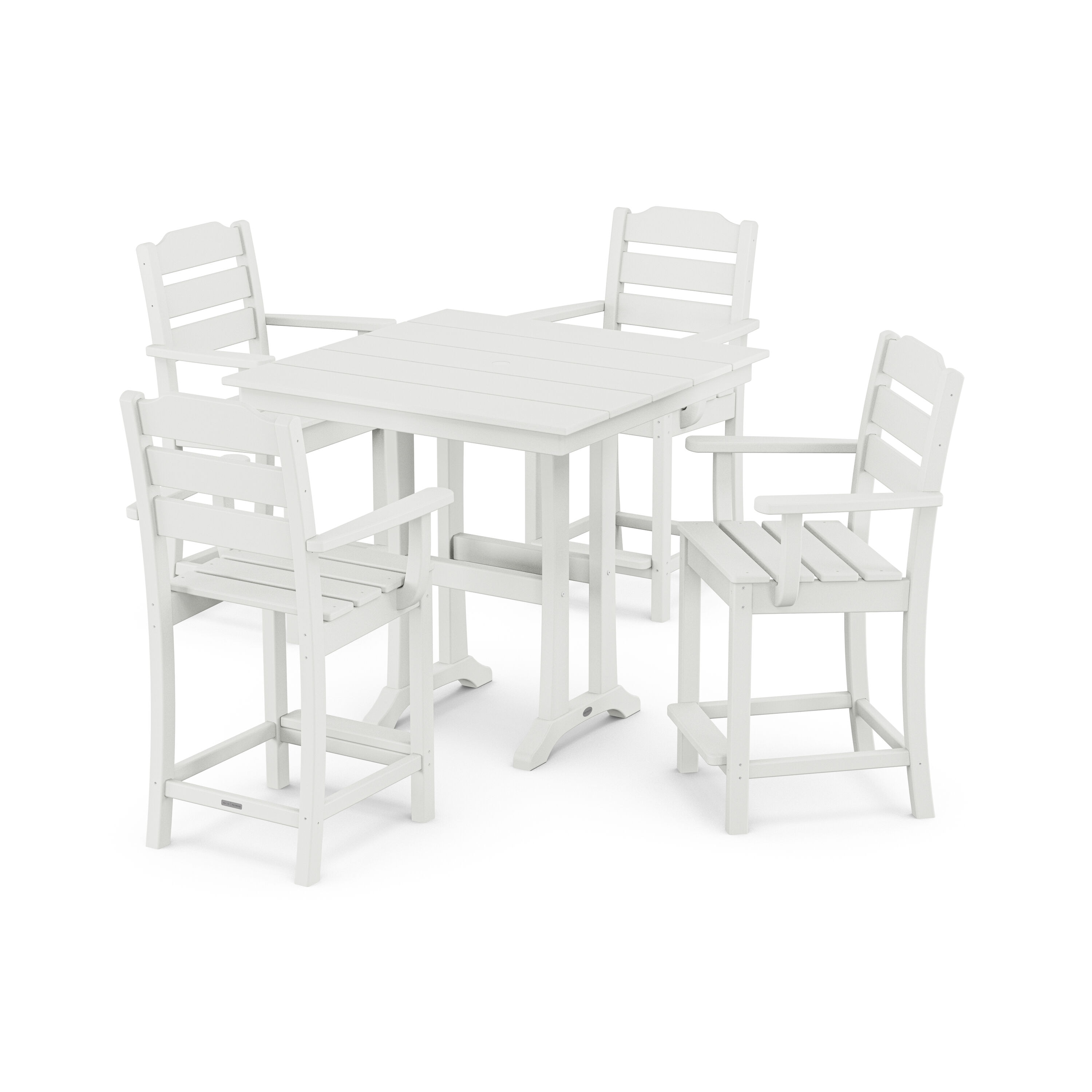 POLYWOOD PWS2536-1-WH Patio-Dining-Sets - View #2