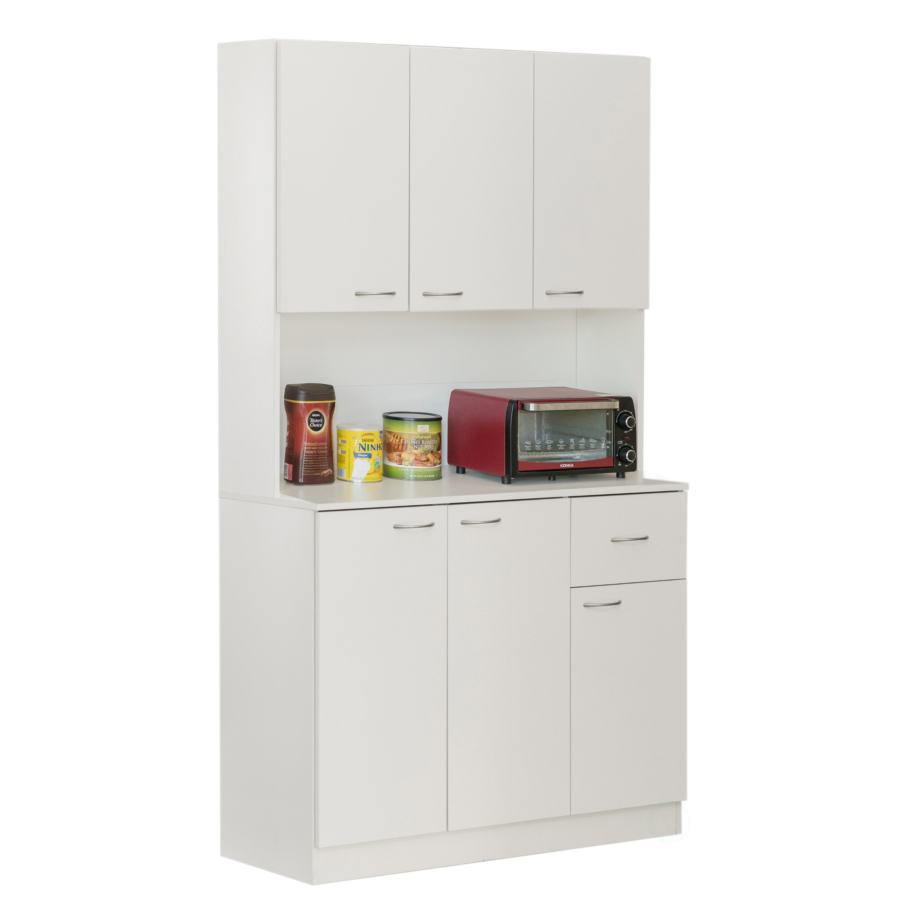 1pc/medium Size White Pp Kitchen Cabinet Storage Box, Minimalist