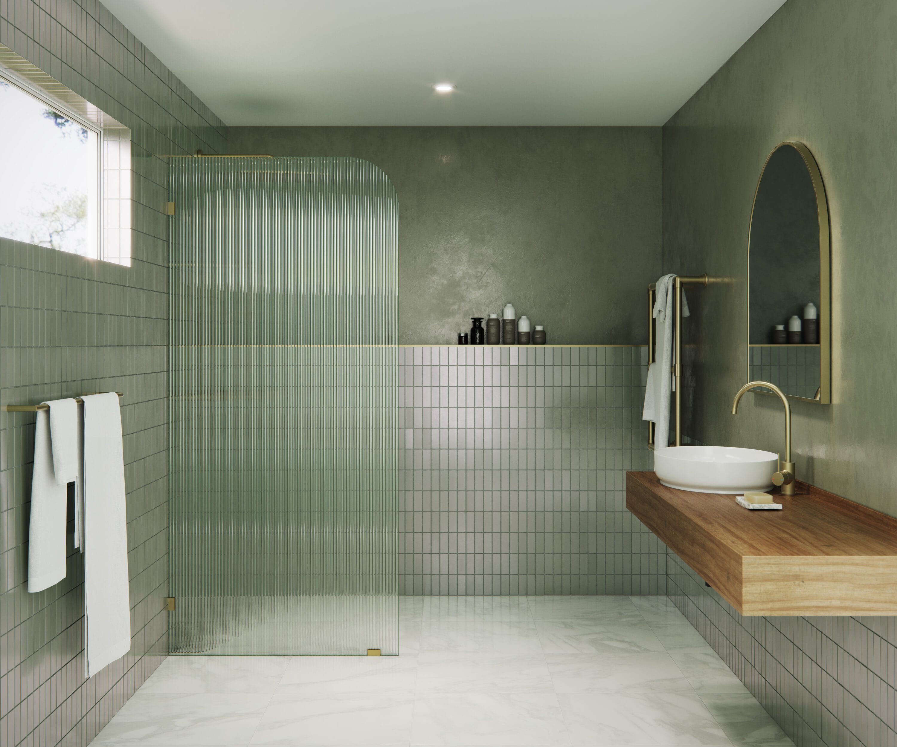 Glass Warehouse FL-RAD-36-L-SB Shower-Doors - View #2