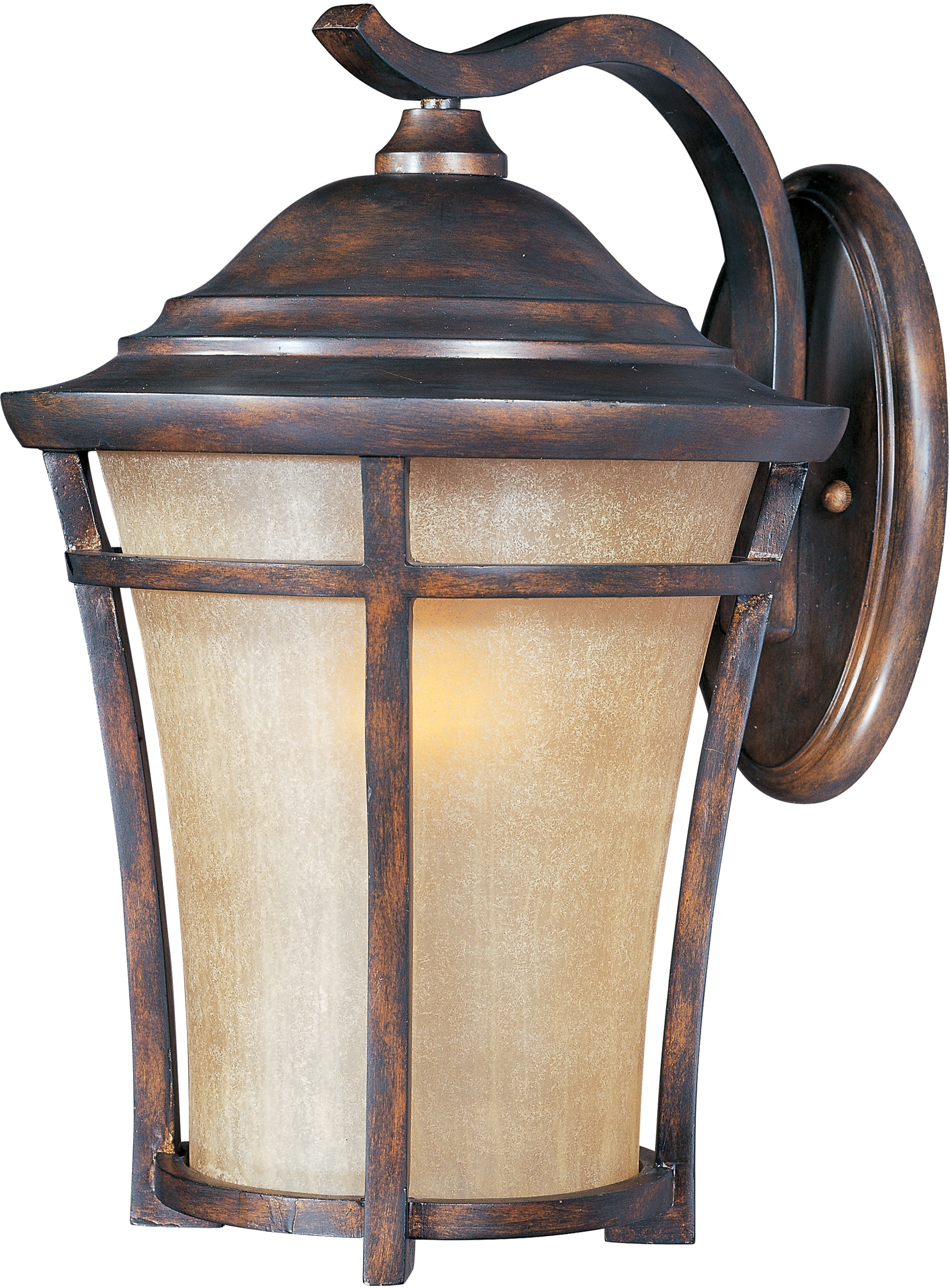 Maxim Lighting 65165GFCO Balboa VX LED E26 1 -Light 17.5-in H Distressed Brown Hardwired Outdoor Wall Light