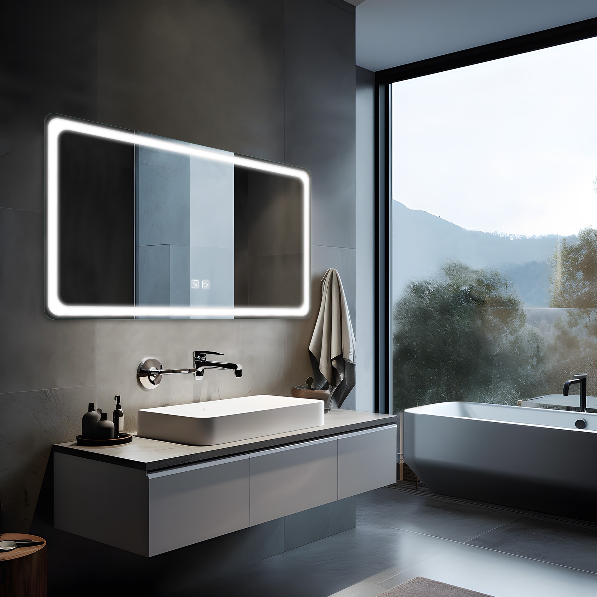 Dovelina LS-A-MR03090 Framed-Bath-Mirrors - View #2