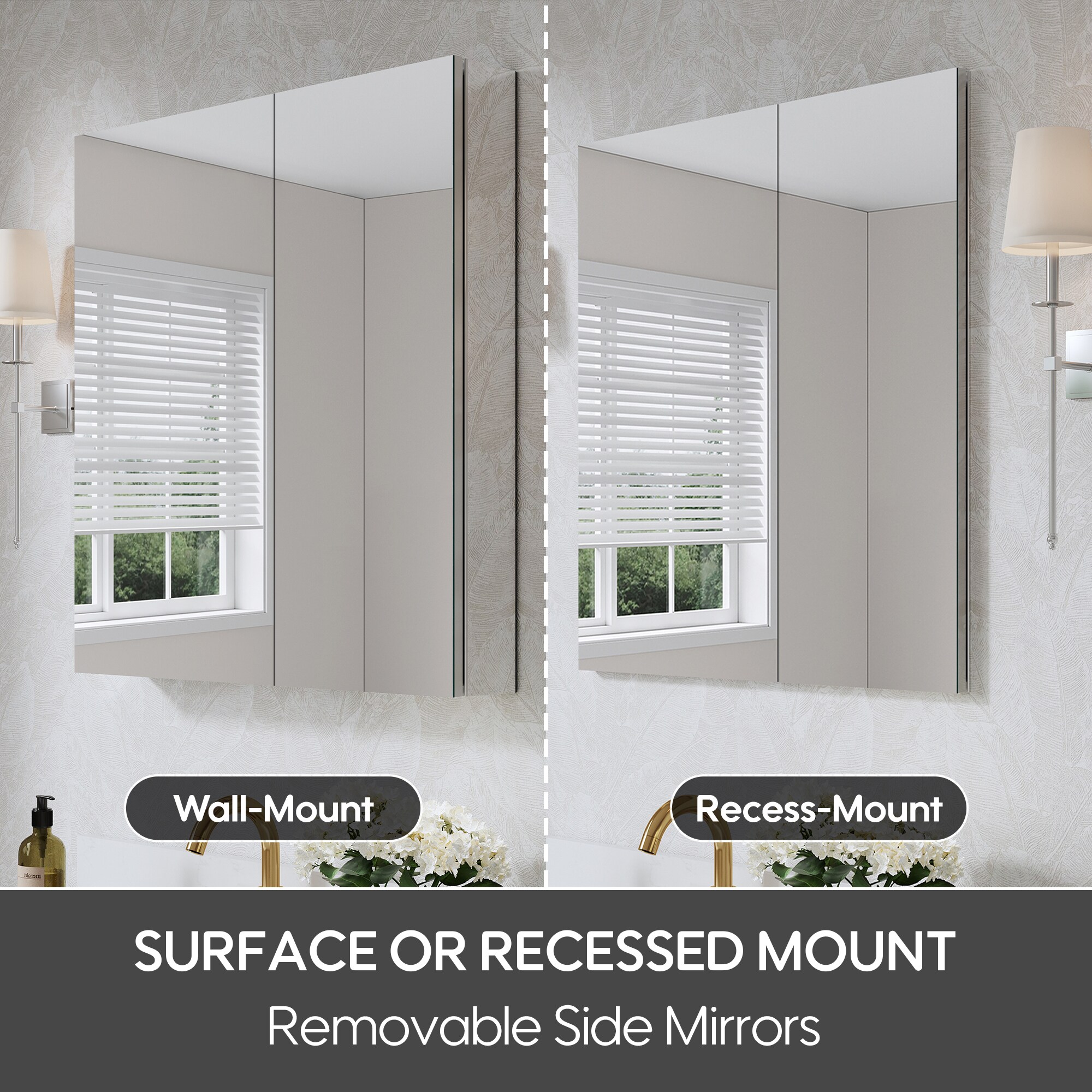 WELLFOR EX-3-6028BL Bathroom-Medicine-Cabinets - View #5