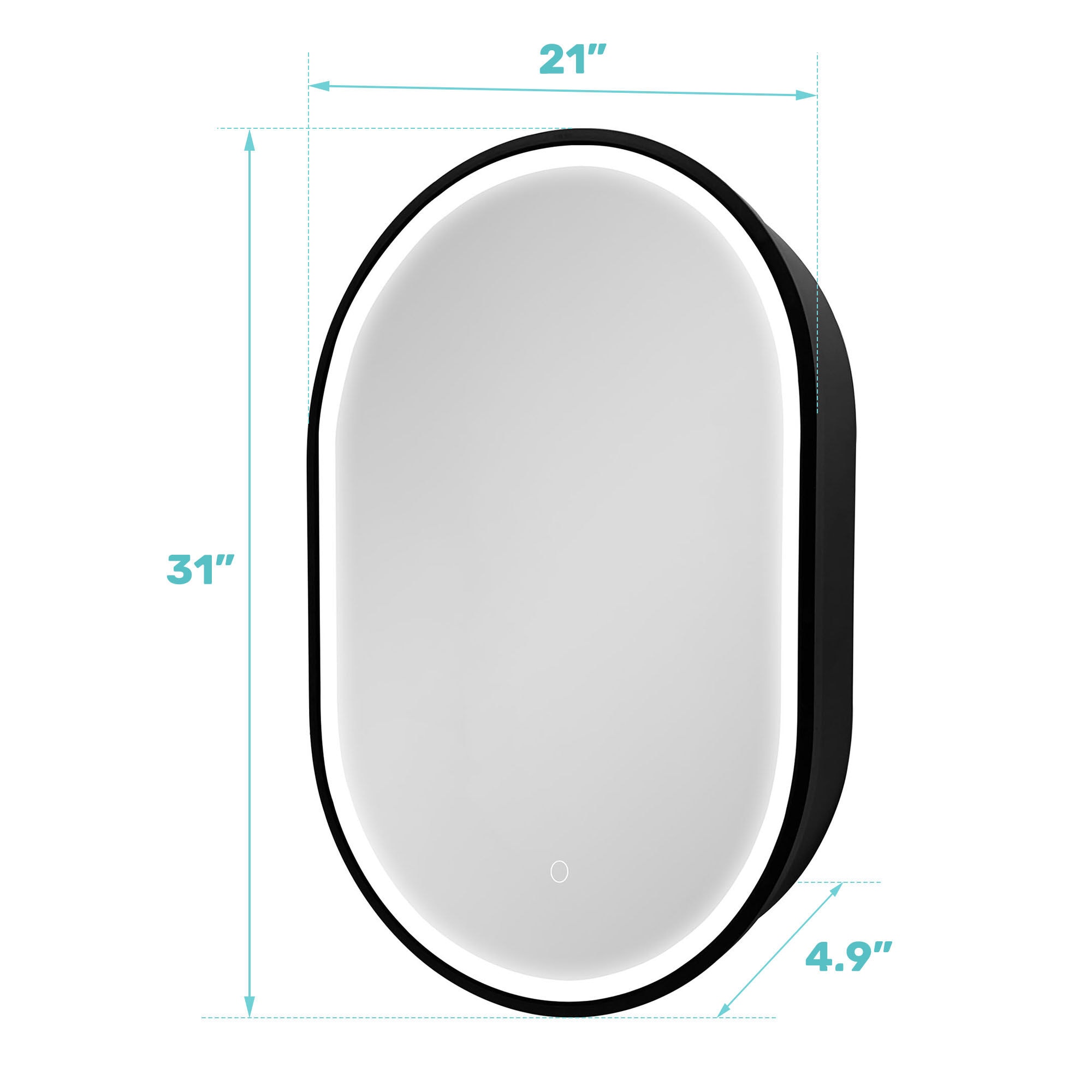 WELLFOR GIJ-MED02-3121BK Bathroom-Medicine-Cabinets - View #2