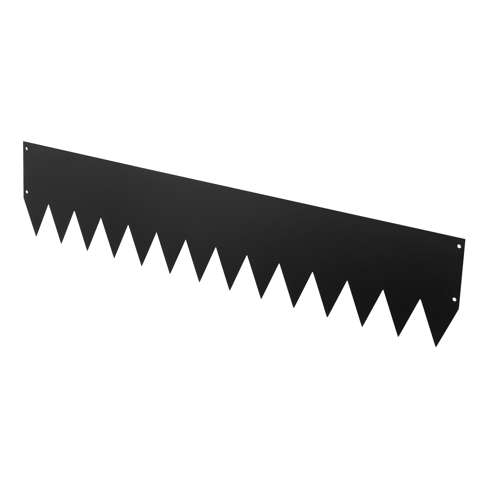 GIVIMO 40-ft x 8-in 12-Pack Black Galvanized Steel Metal Landscape Edging Garden Border with 14 Mounting Clips 3.1-in Wavy Teeth and Gloves for Flower Bed Borders