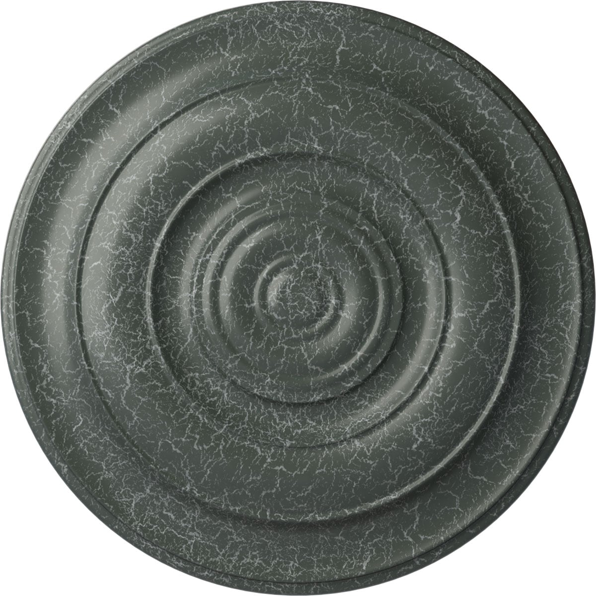 Ekena Millwork CM18NIAGC Niobe 18-in W x 18-in L Painted Athenian Green Crackle Polyurethane Whole Ceiling Medallion