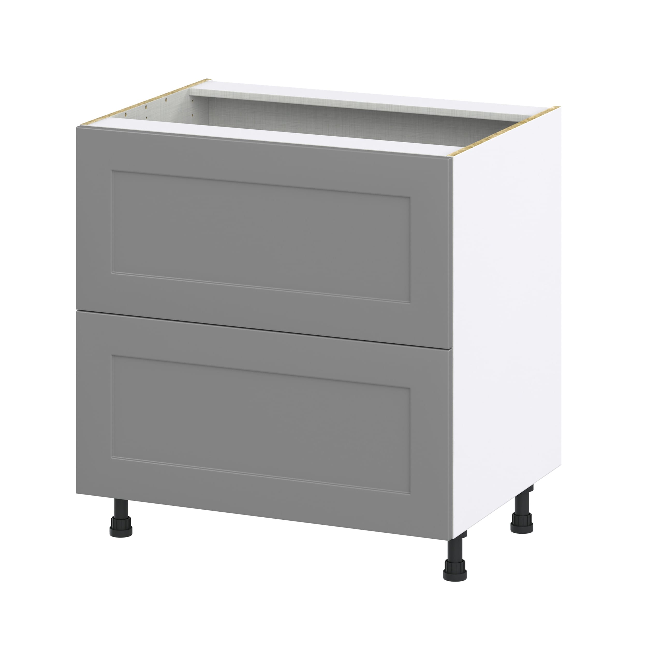 Hugo&Borg Beaumont 36-in W x 34.5-in H x 24-in D Slate Gray 2-Drawer Base Fully Assembled Cabinet