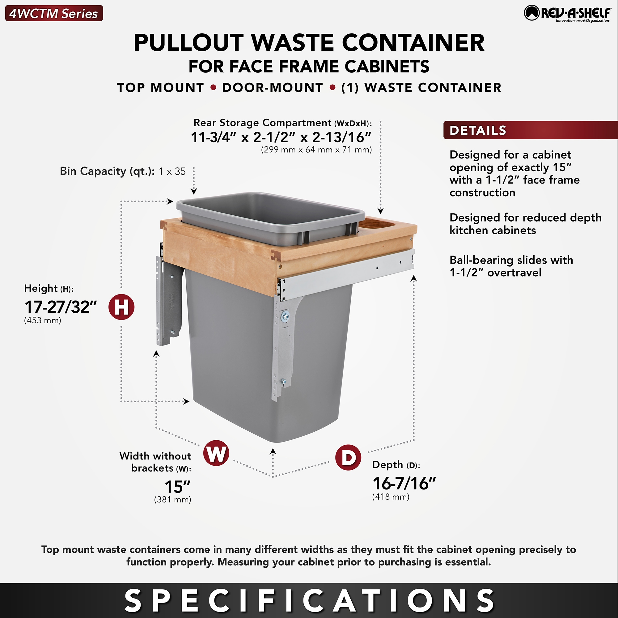 Rev-A-Shelf 253169 Pullout-Trash-Cans - View #2