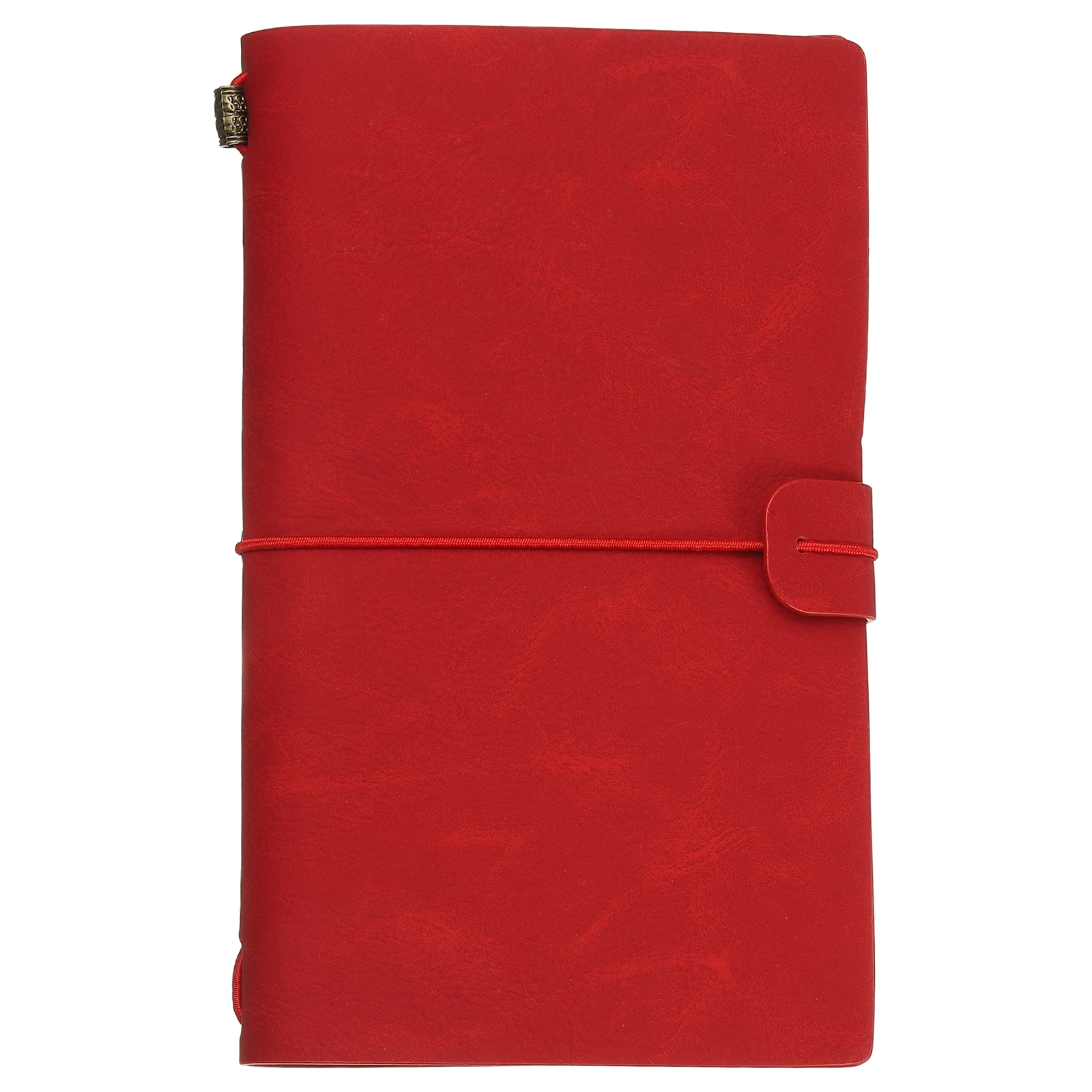 Unique Bargains 1pcs Vintage Retro PU Leather Notebook Refillable Notepaper Travel Journal Notebook for Travel Diary Planner Rose Red