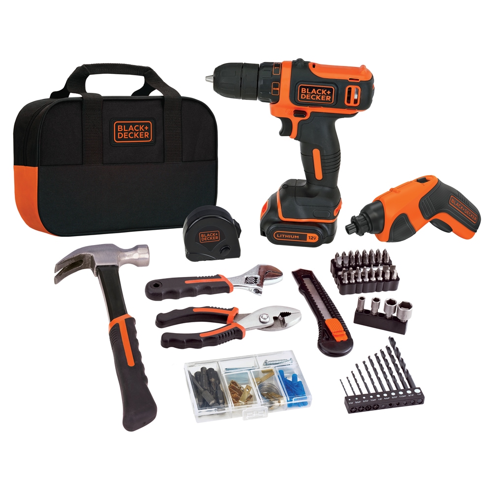 BLACK & DECKER 2-Tool Power Tool Combo Kit with Soft Case (1-Battery  Included and Charger Included) at