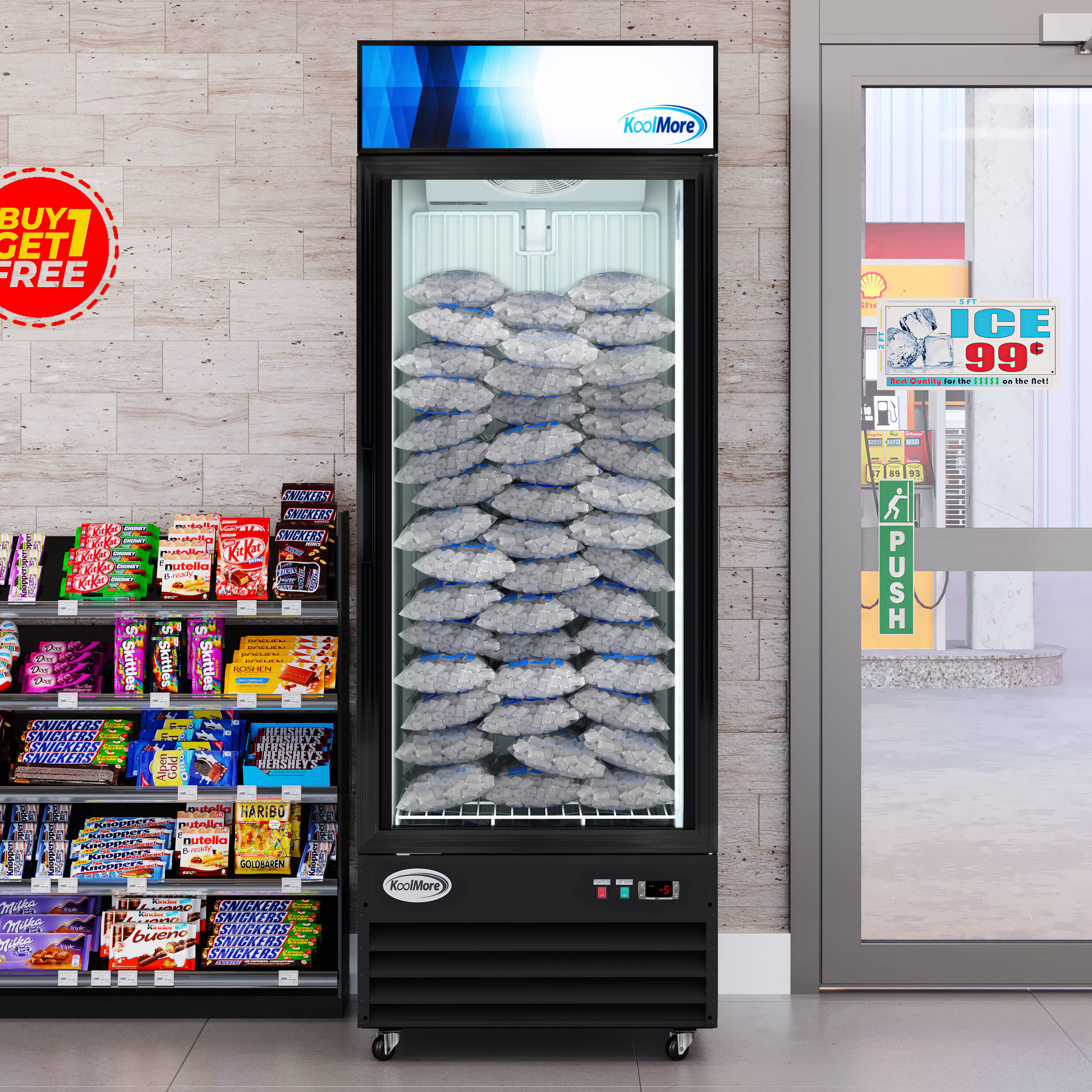 KoolMore LOW-KM-IM31-1GD Commercial-Freezers - View #2