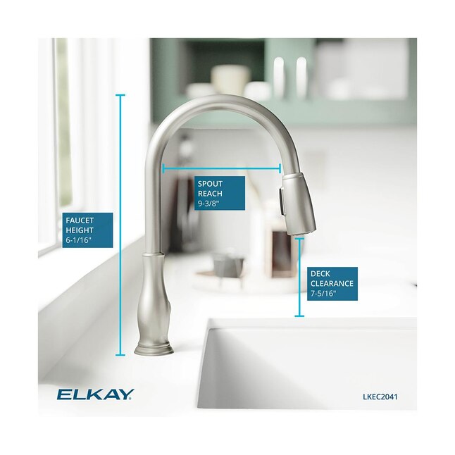 Elkay Explore Chrome 1-Handle Deck-Mount Pull-Down Handle Kitchen Faucet Elkay Explore Chrome 1-Handle Deck-Mount Pull-Down Handle Kitchen Faucet