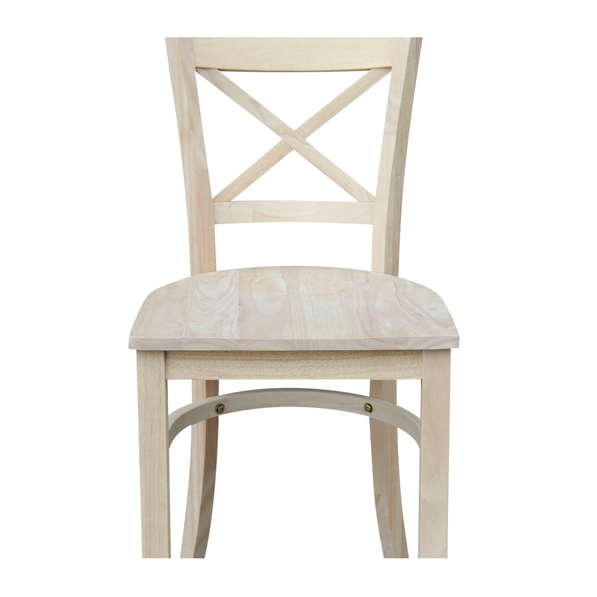 Charlotte 24" Traditional Parawood Counter Height Stool, Unfinished