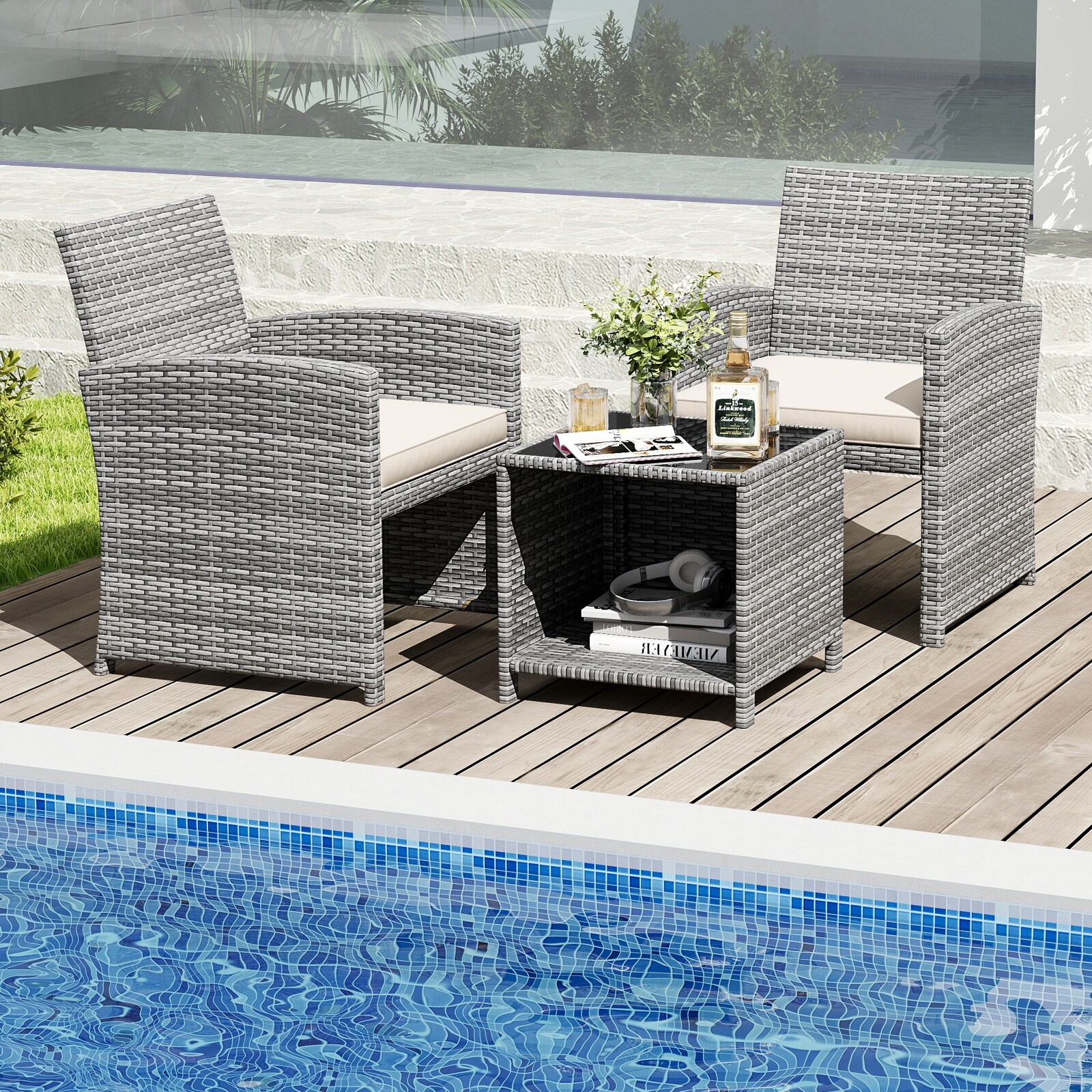 Slickblue D-CO-HW63637WH Patio-Conversation-Sets - View #2