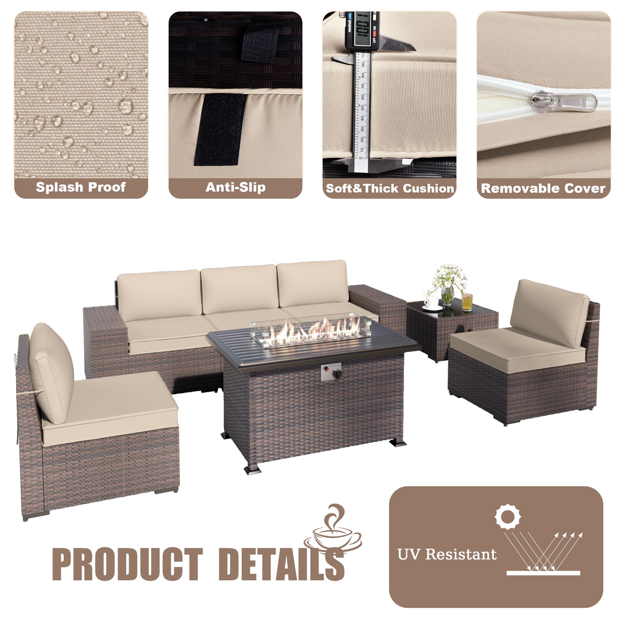 ALAULM LS-6+1-SAND Patio-Conversation-Sets - View #7