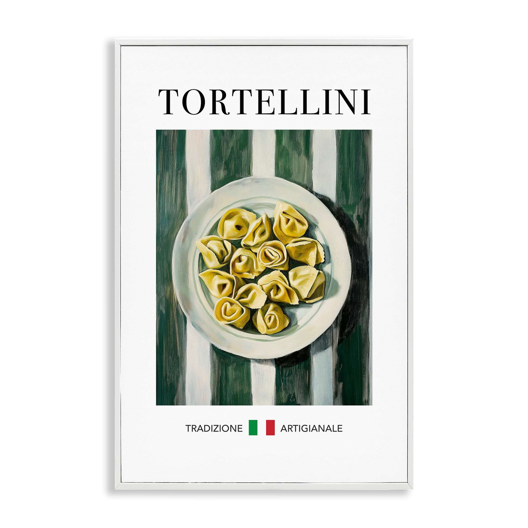 Stupell Industries BT-227-WFR-12X18 Traditional Tortellini Pasta White Framed Giclee Art By Andreas Magnusson 12 x 18