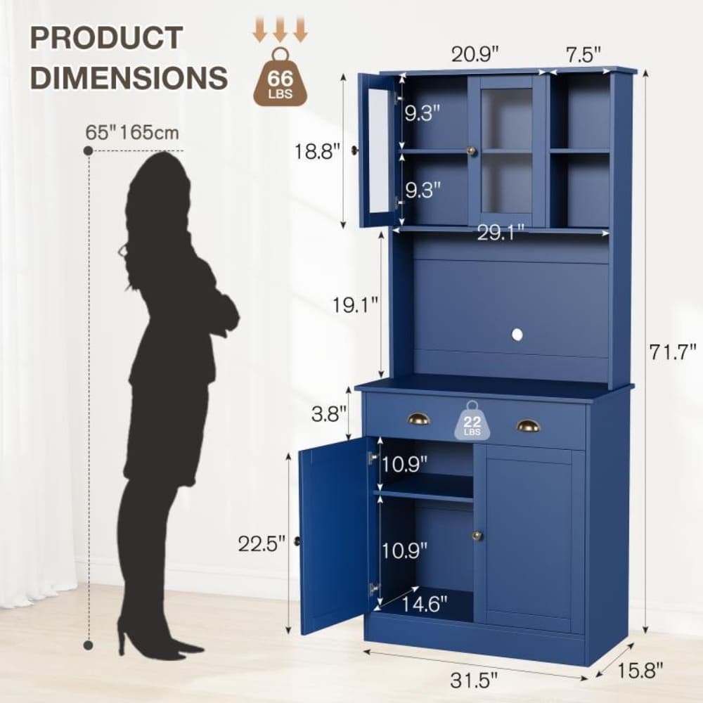 U-HOMY JL-035BU-HM Dining-Kitchen-Storarge - View #3