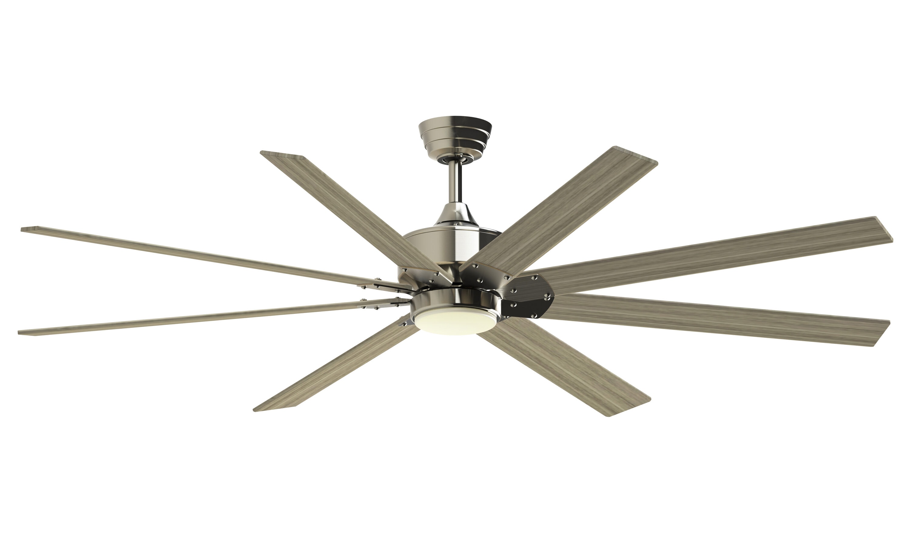 Fanimation Wrap Custom 44-in Matte White with White Washed Blades Color-changing Integrated LED Indoor/Outdoor Smart Ceiling Fan with Light and Remote (3-Blade) FPD8530MW-44WW-LK Sansujyuku sansujyuku.com