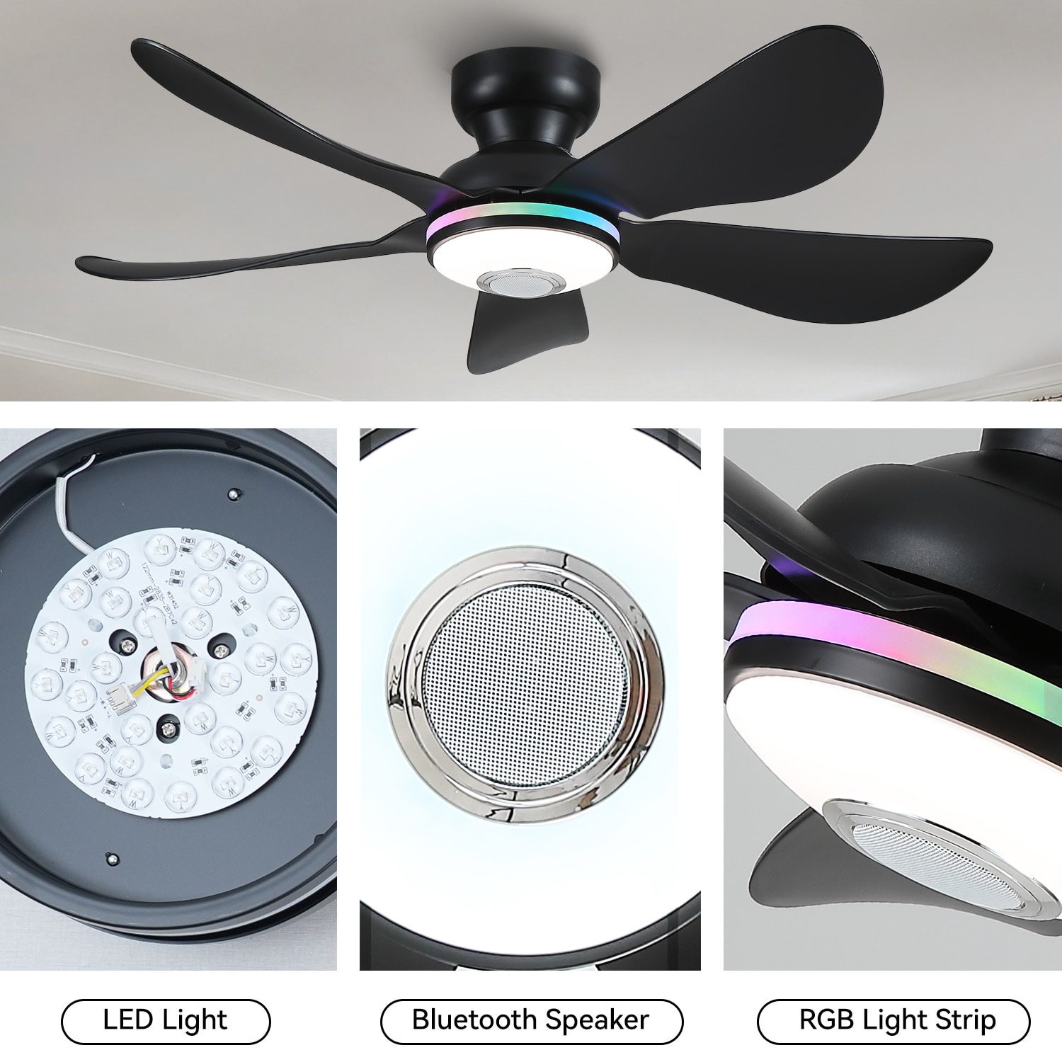 Kviflon LS8922-46BKRGB Ceiling-Fans - View #7