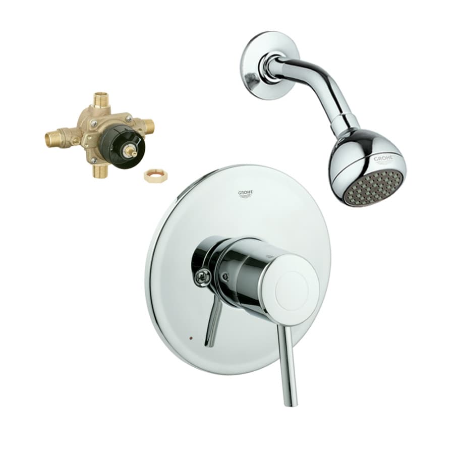 GROHE KS19457-35015R-000 Concetto Starlight Chrome 1-Handle Shower Faucet with Valve