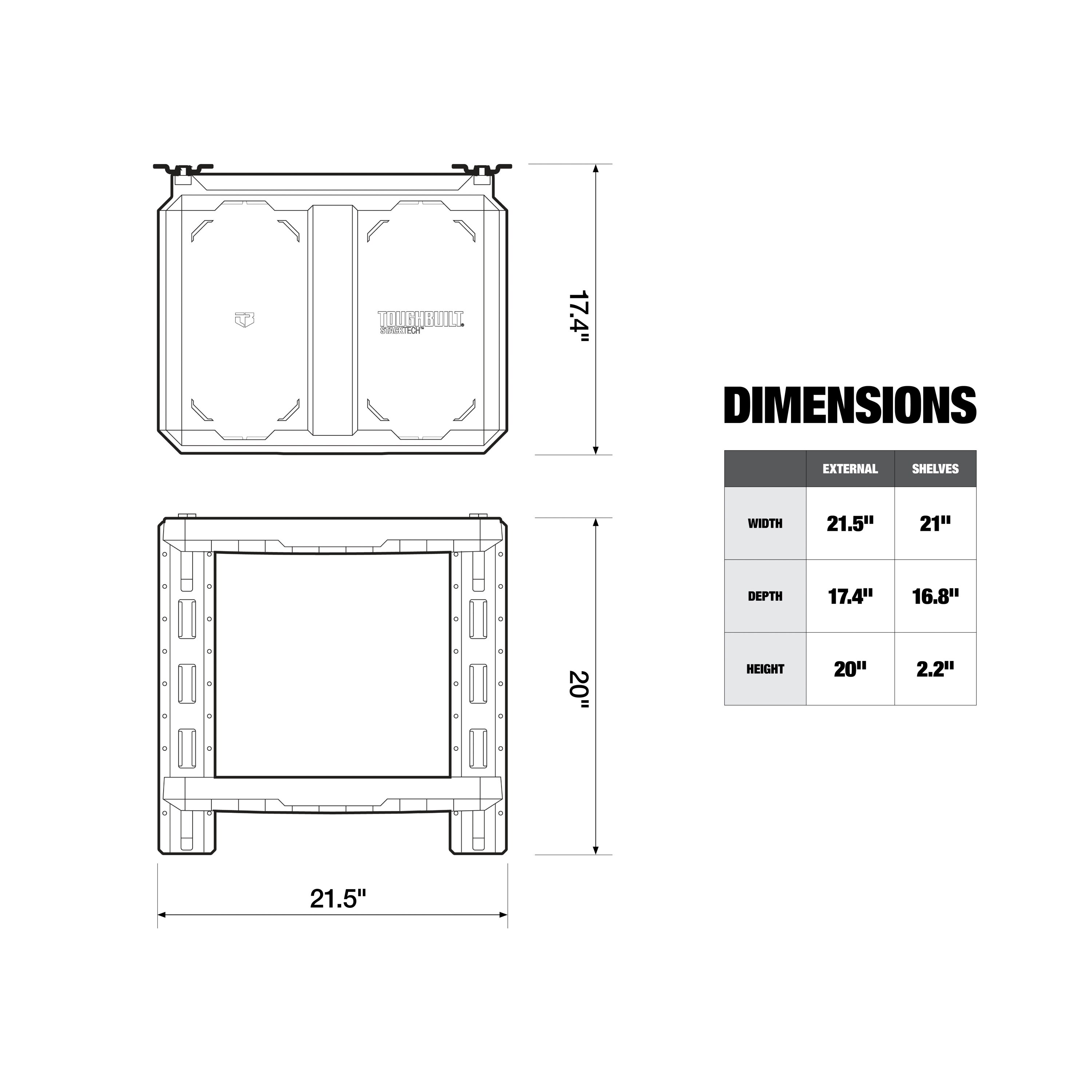 TOUGHBUILT TB-B1S3-M-20 Tool-Storage-Access - View #5