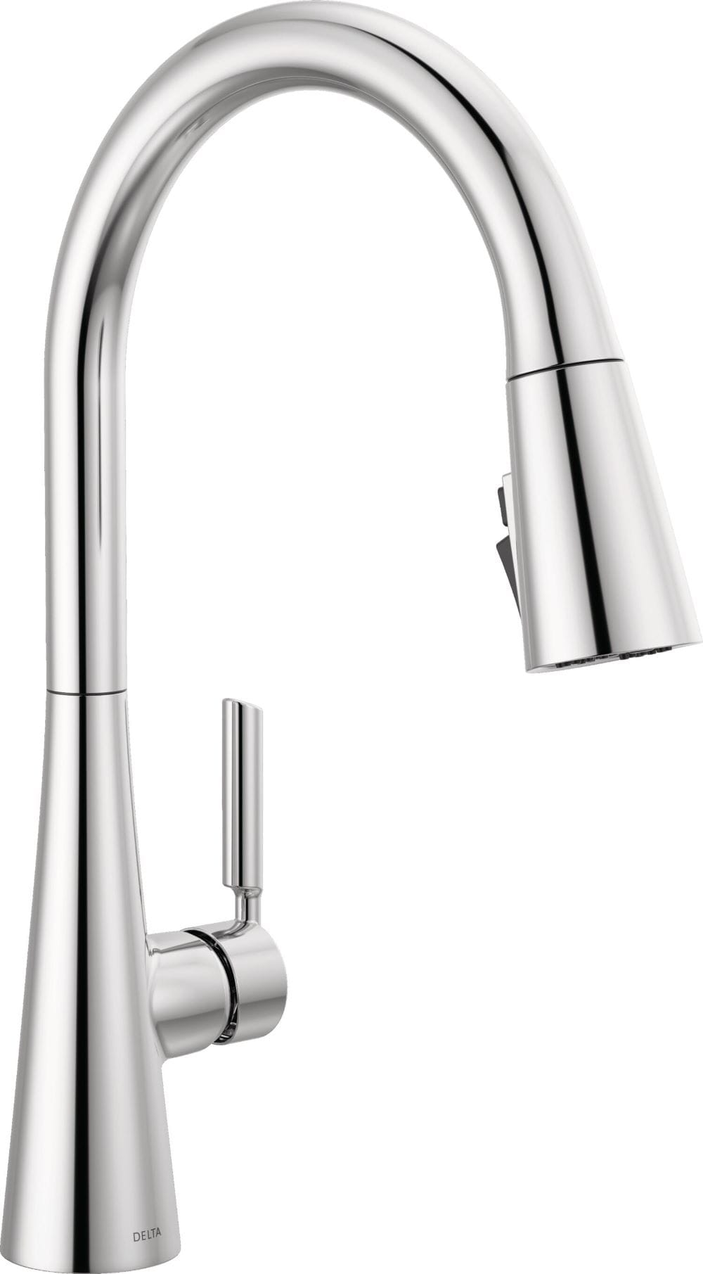 Delta 19846Z-DST Kylo Chrome Single Handle Deck-mount Pull-down Kitchen Faucet with Sprayer ( Deck Plate Included )
