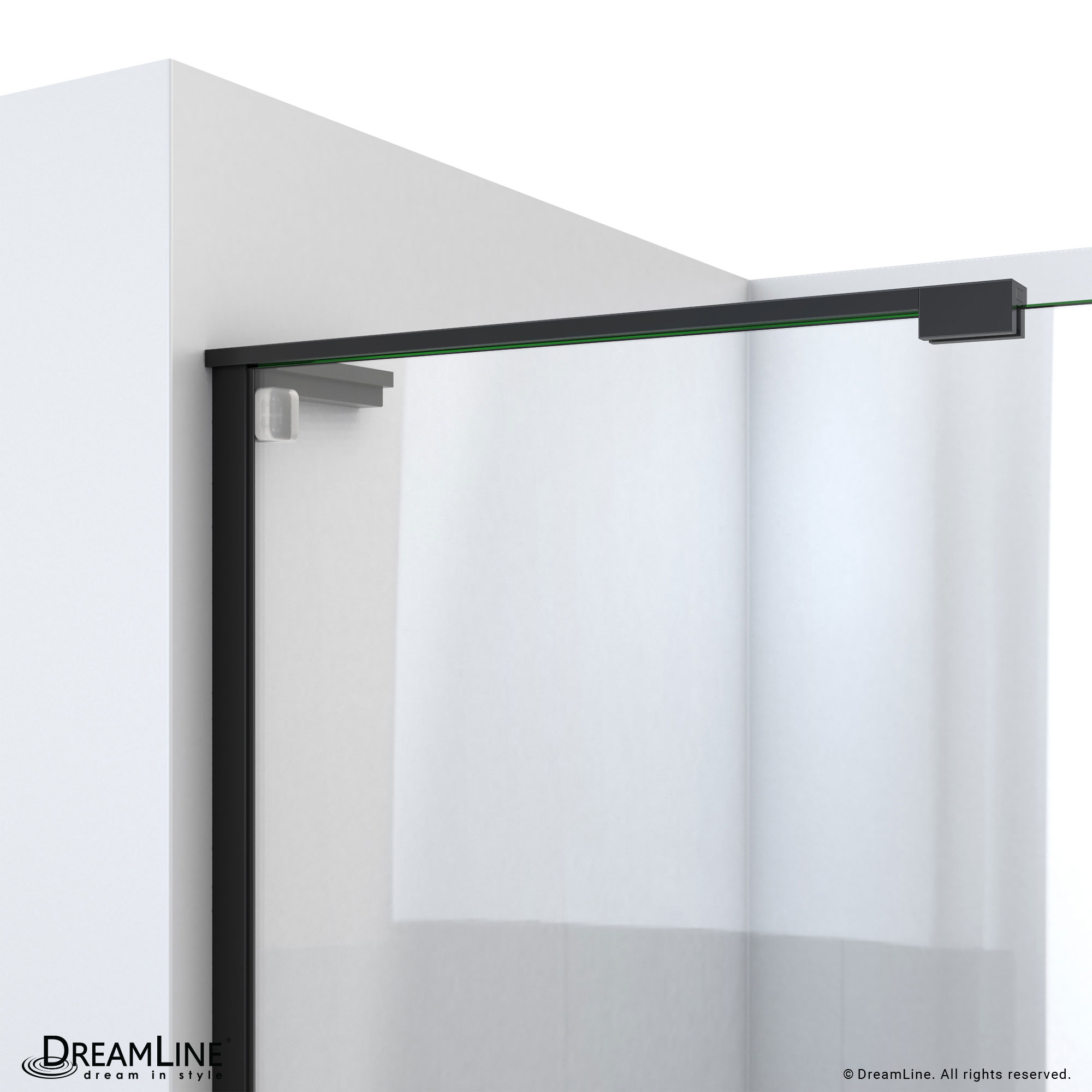 Mirage-X 56-60 inch Satin Black Frameless Sliding Shower Door
