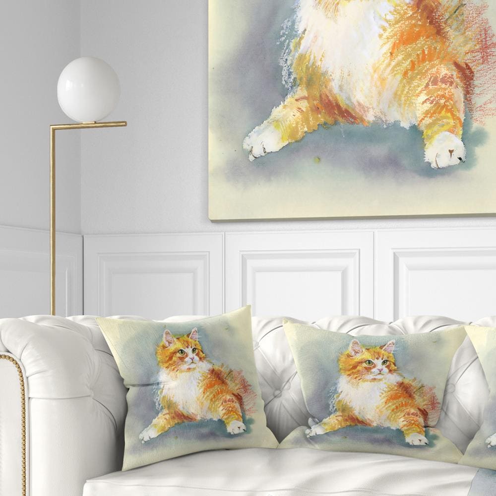 Designart CU13358-16-16 16-in x 16-in Yellow Indoor Decorative Pillow