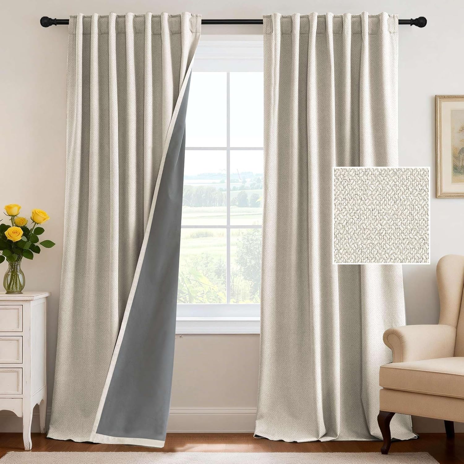 H.Versailtex FGTCBT52108C2IVORY curtains - View #17