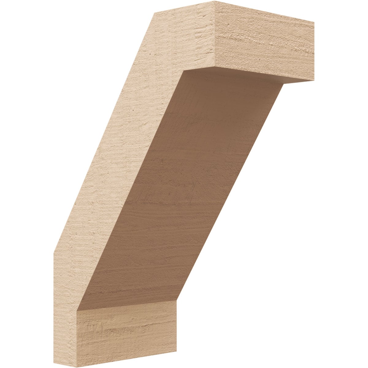 Ekena Millwork BRCUR05X08X12BURRCPR 5-in x 12-in x 8-in Primed Urethane Burlington Rough Cedar TimberThane Knee Brace